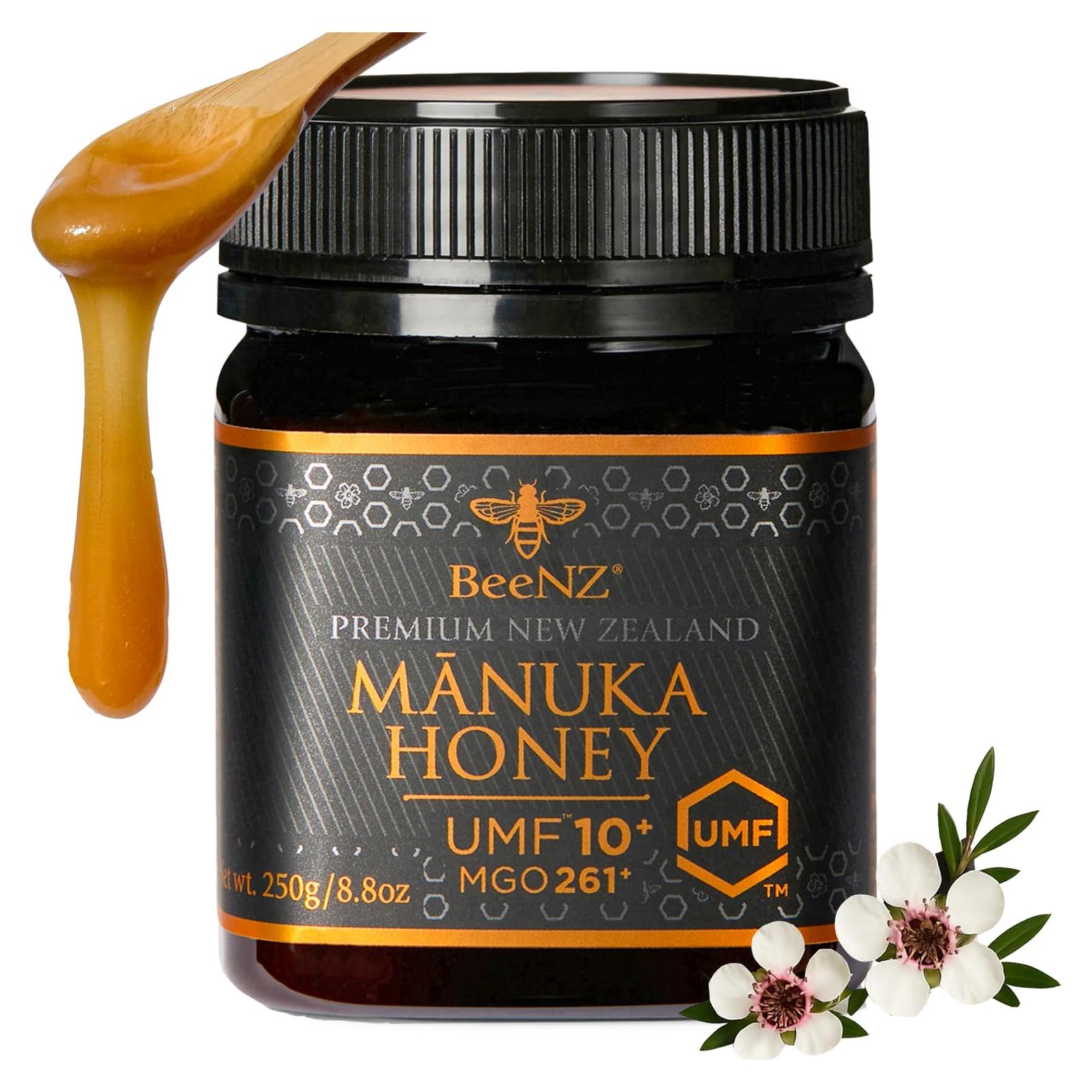 Miel Mānuka Cruda BeeNZ UMF 10+ 250g - Pura y Natural