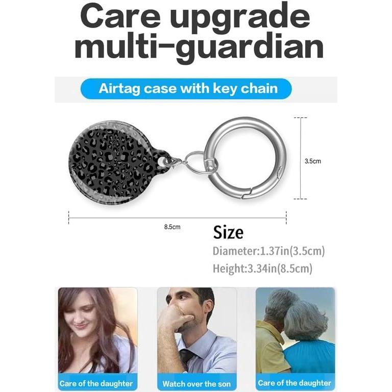 Funda Protectora para Air Tag ANDRIU - Leopardo Negra