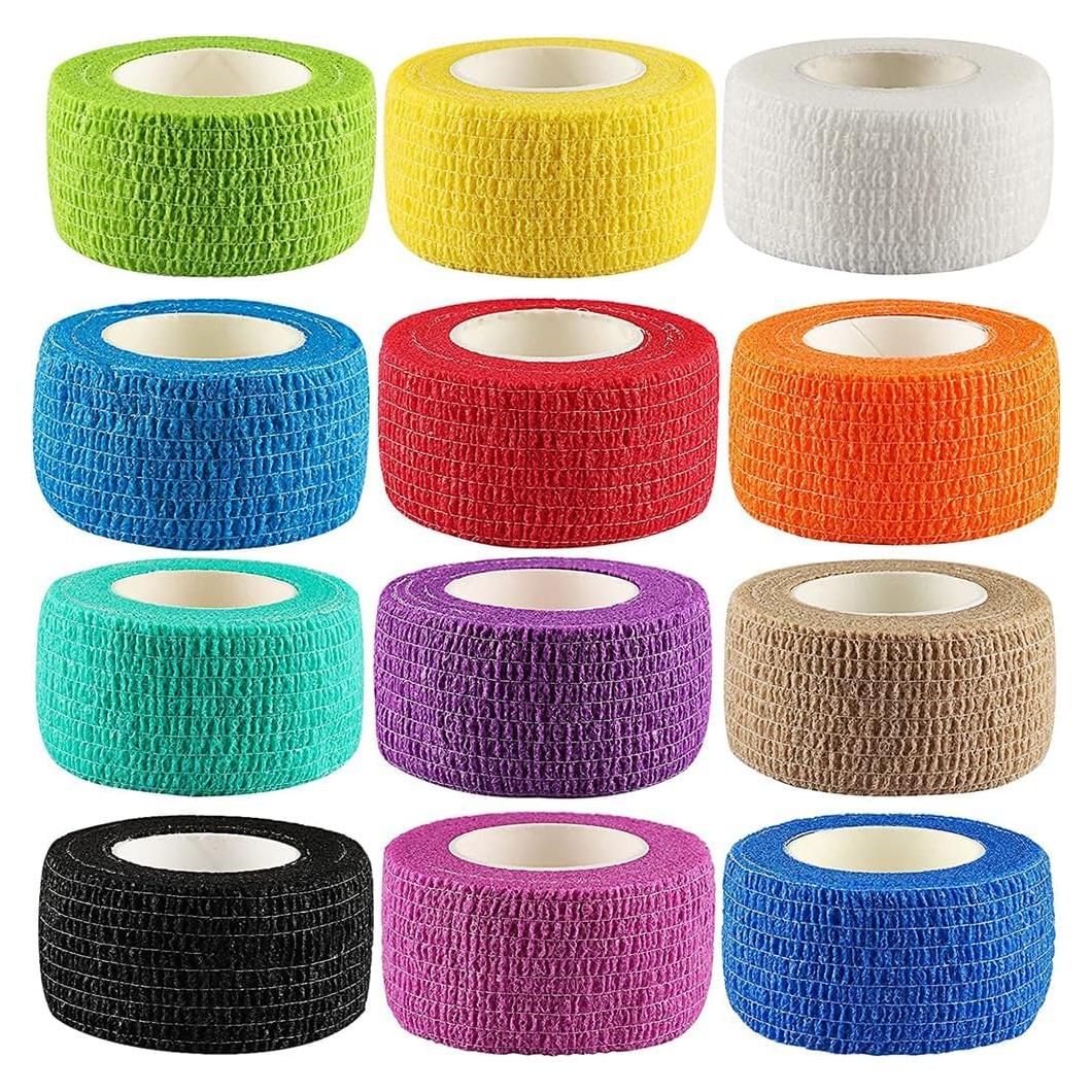 Venda Cohesiva Autoadherente 12 Pack 2.54 cm x 4.57 m Colores