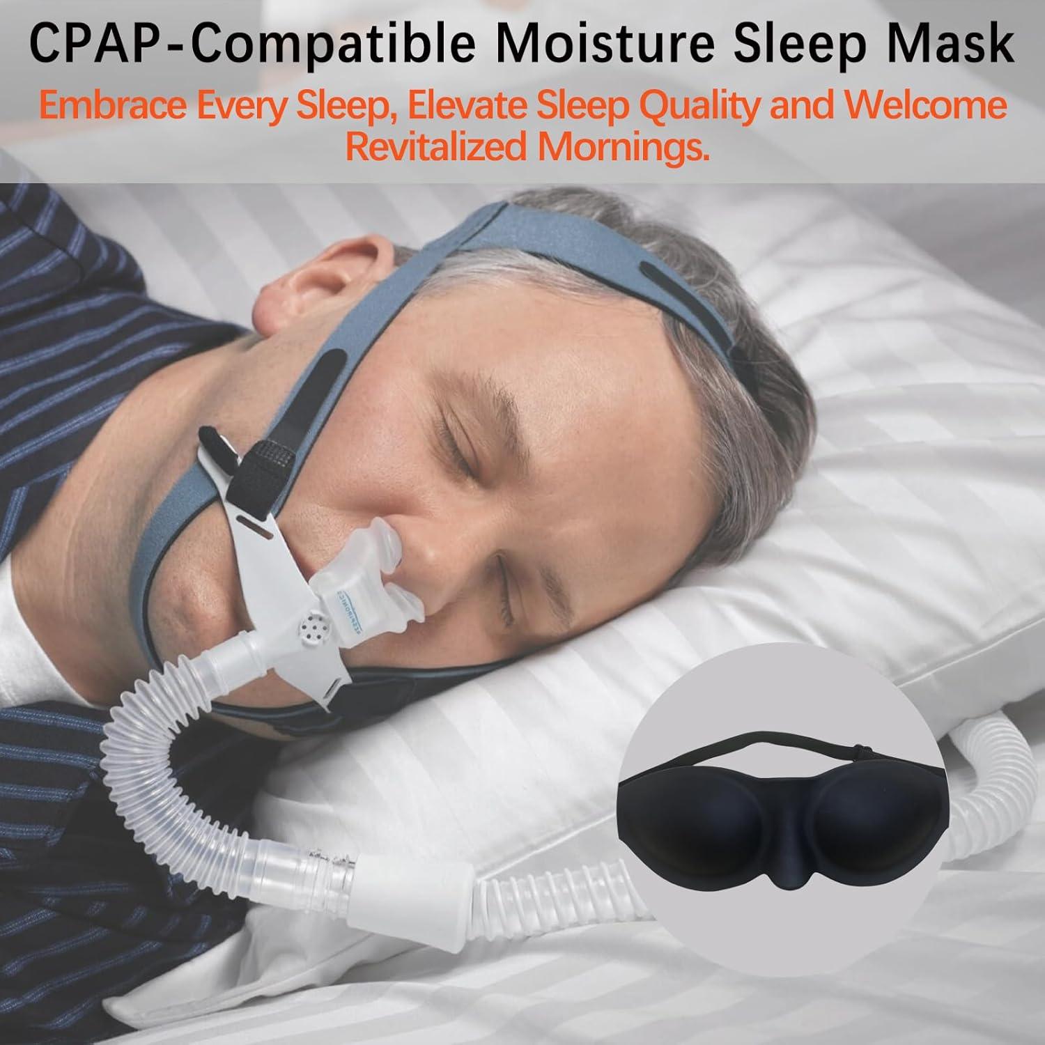 Gafas de Sueño Hidratantes Vowleike - Silicona Suave, Negro