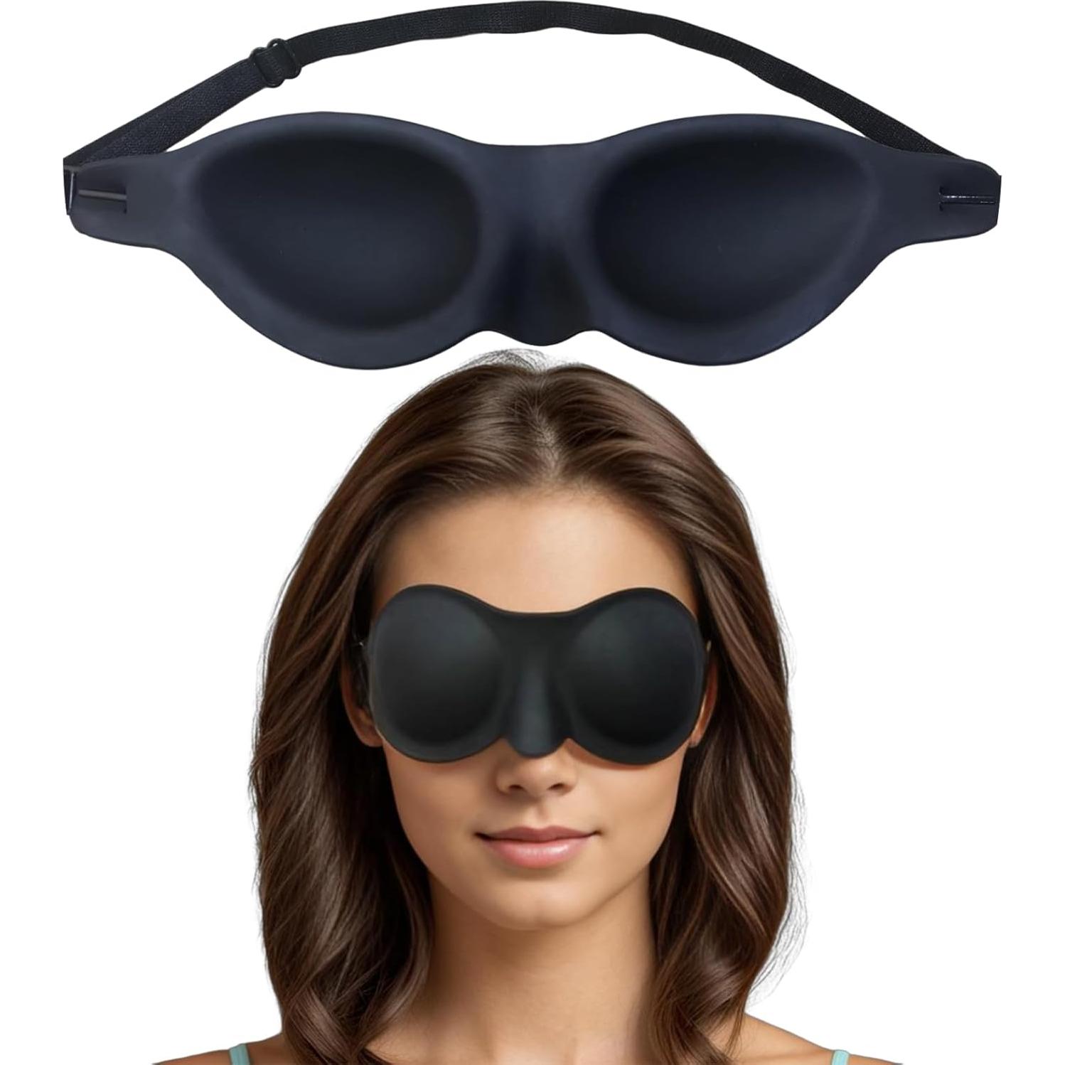 Gafas de Sueño Hidratantes Vowleike - Silicona Suave, Negro