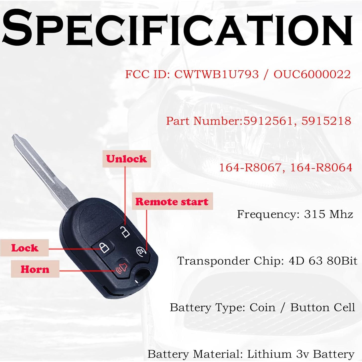Control Remoto Entrada Sin Llave Ford F-150 2011-2014