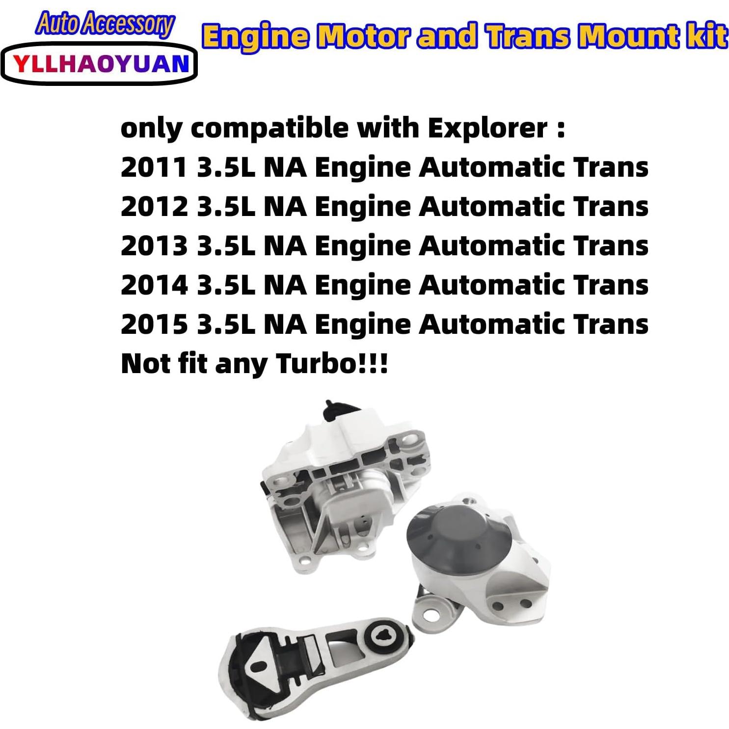 Juego de Soportes de Motor Yllhaoyuan Explorer 2011-2015 3Pcs