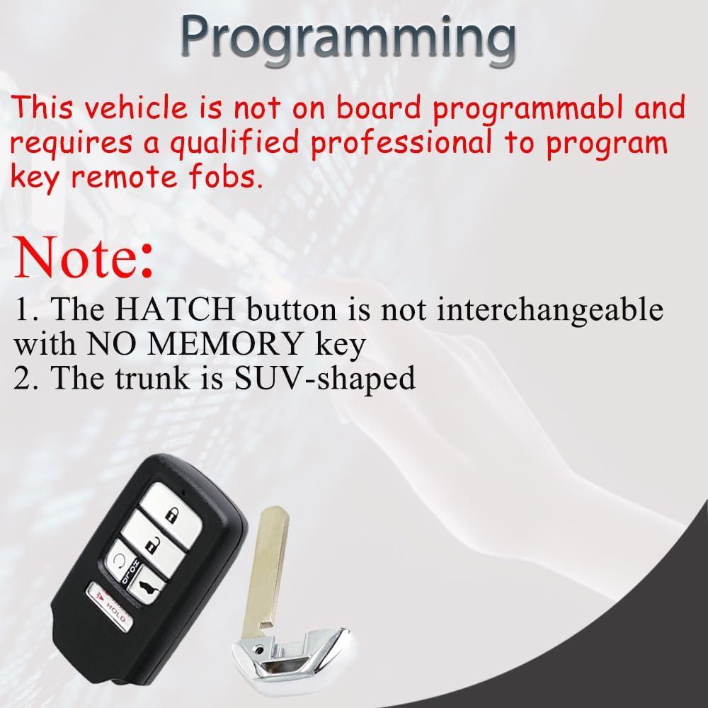 Llave de control remoto Honda CRV Civic Pilot 2016-2021