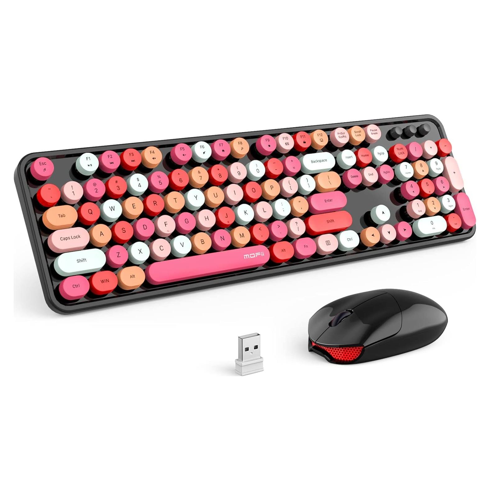 Combo Teclado y Ratón Inalámbrico MOFii Retro USB 2.4GHz