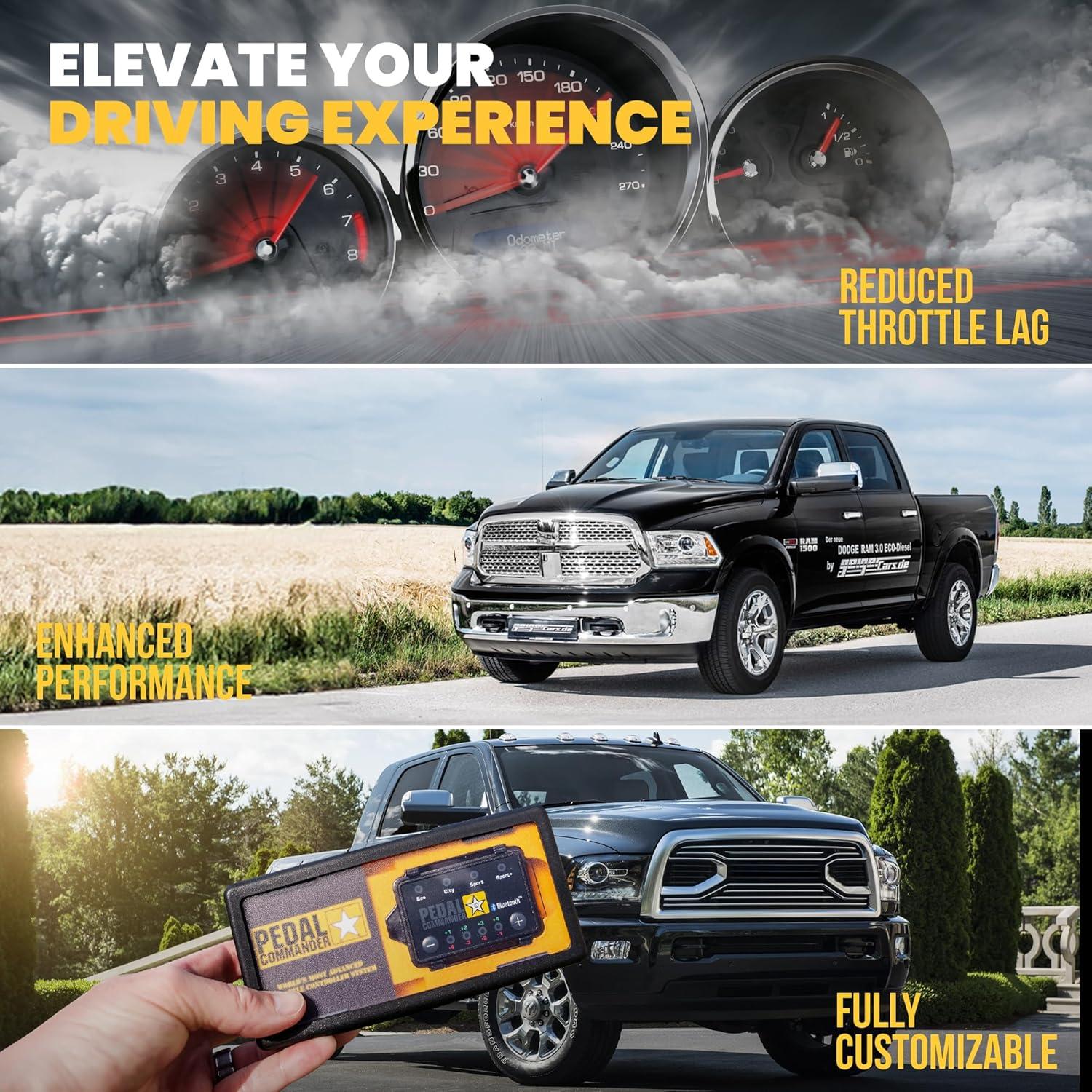 Controlador de Respuesta Acelerador Pedal Commander PC31-BT para Dodge Ram 2007-2018