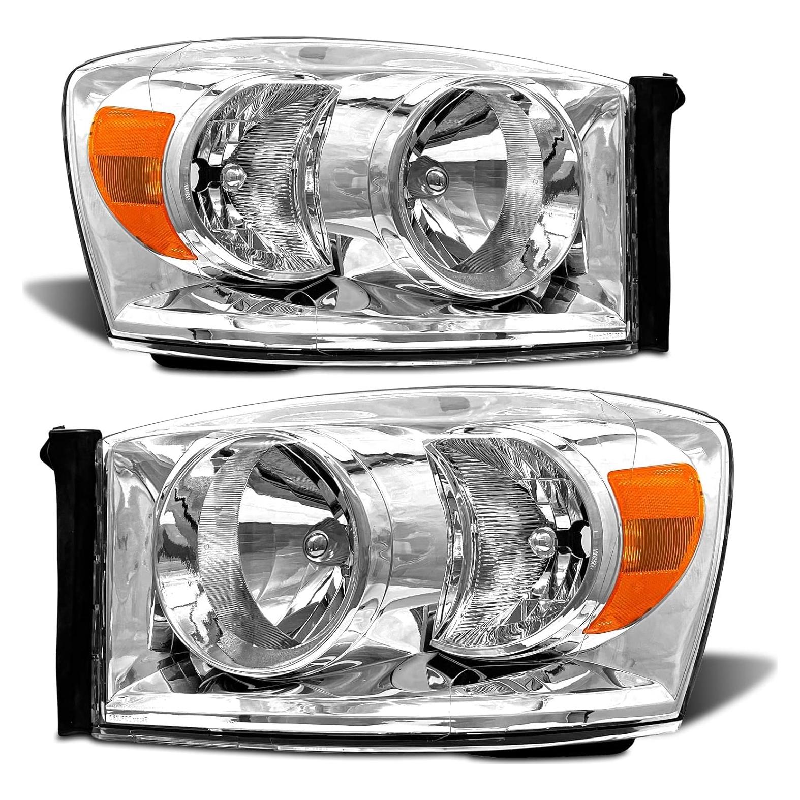 Faros para Dodge Ram 2006-2009 AD CARLIGHTS Lente clara