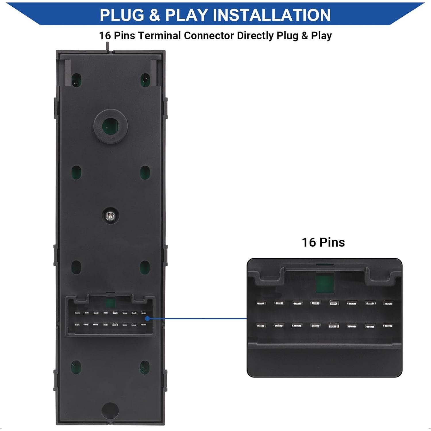 Botón de Ventana Maestro Hyundai Tucson 2010-2015 16 Pines