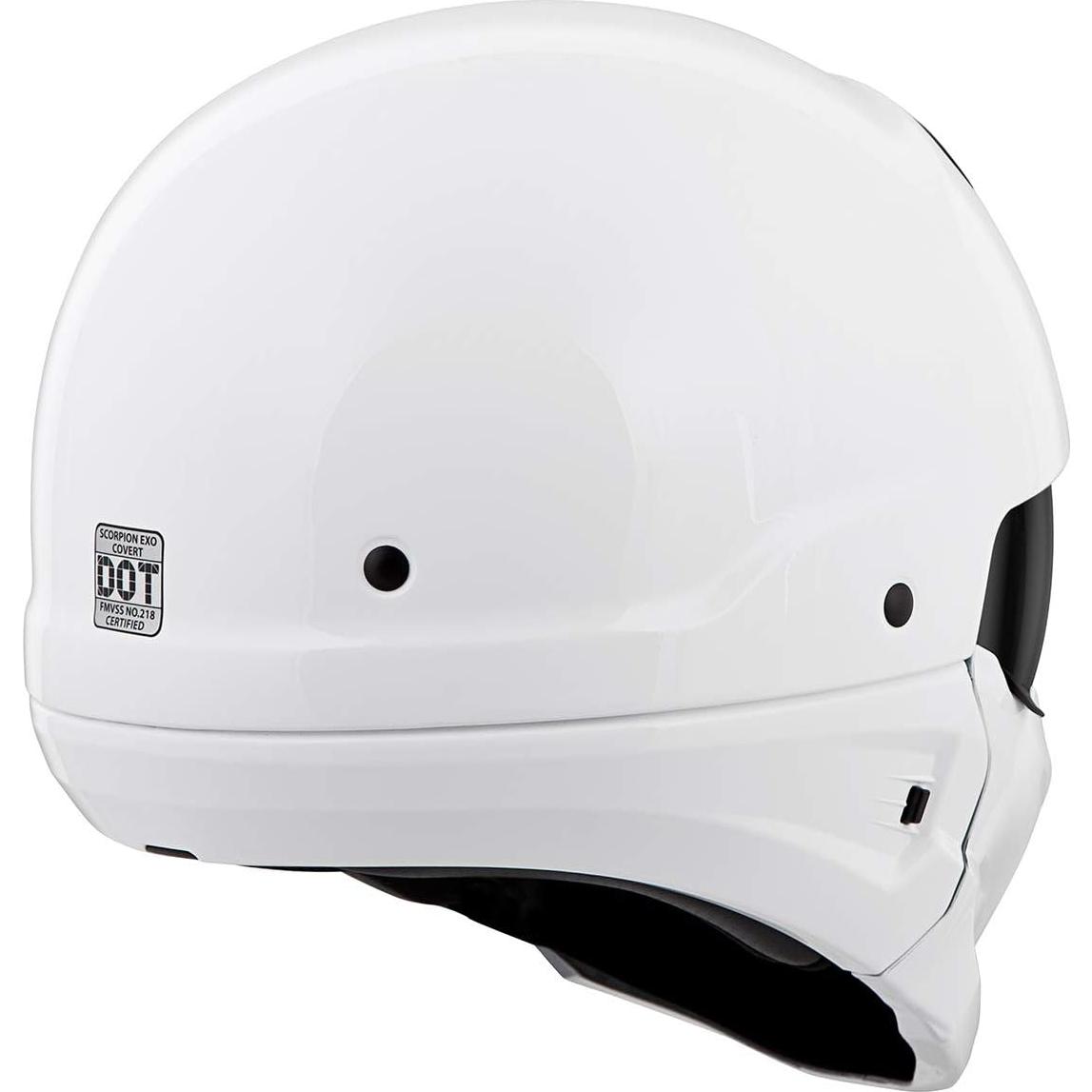 Casco de Motocicleta Scorpion EXO Covert Blanco Brillante X-Pequeño