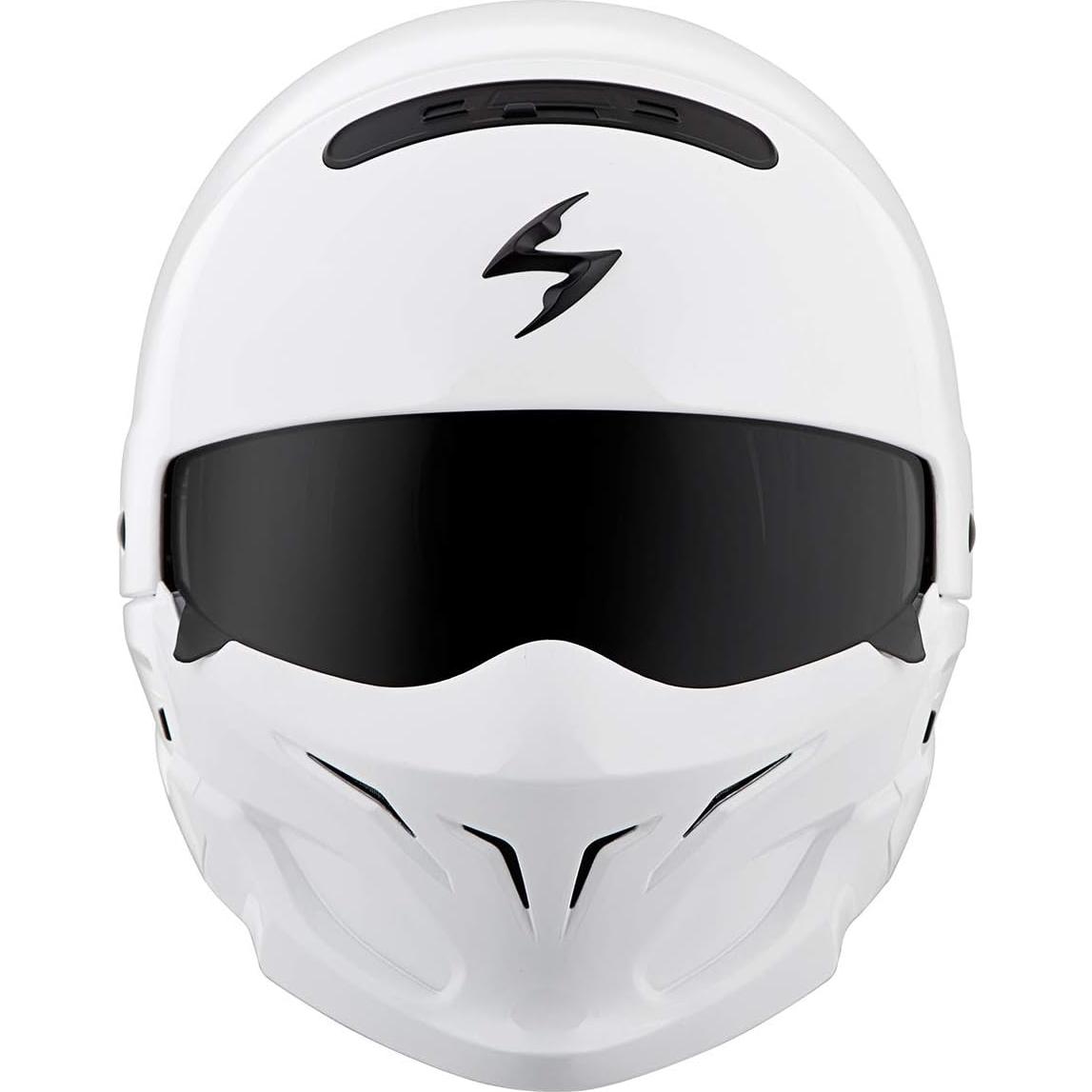 Casco de Motocicleta Scorpion EXO Covert Blanco Brillante X-Pequeño