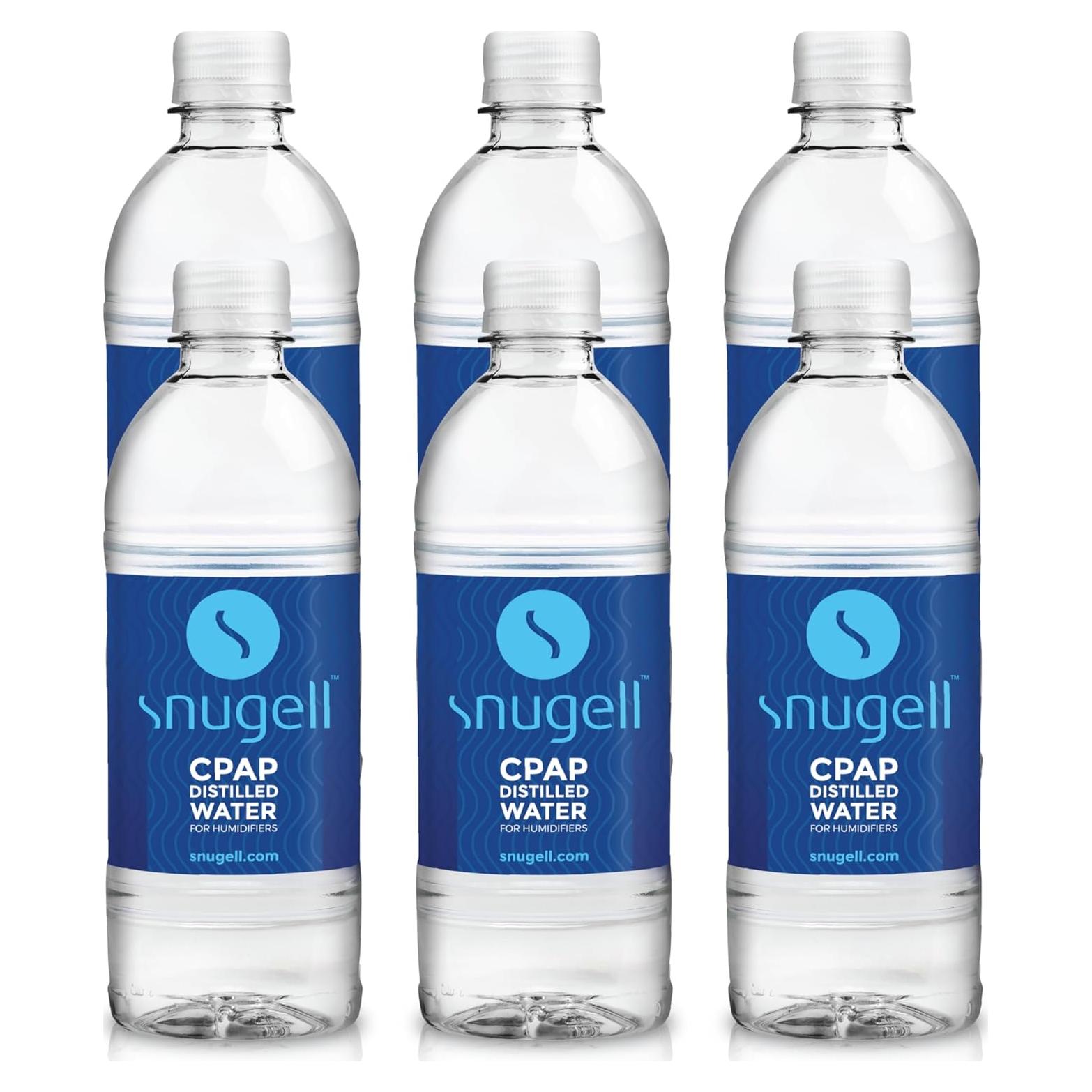 Agua Destilada Snugell para CPAP - 6 Botellas de 500 ml