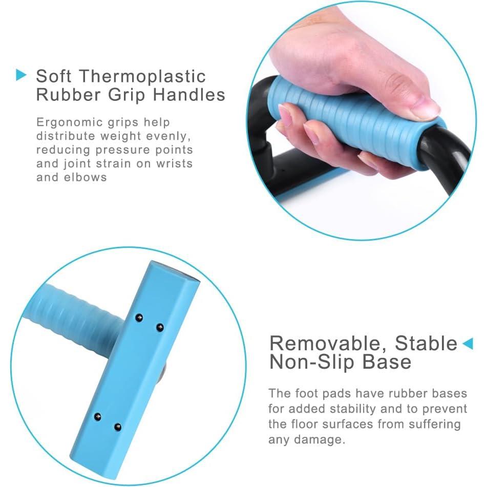 Barras de Flexiones KYTO con Soporte Antideslizante Azul