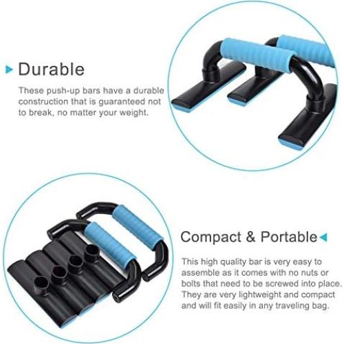 Barras de Flexiones KYTO con Soporte Antideslizante Azul