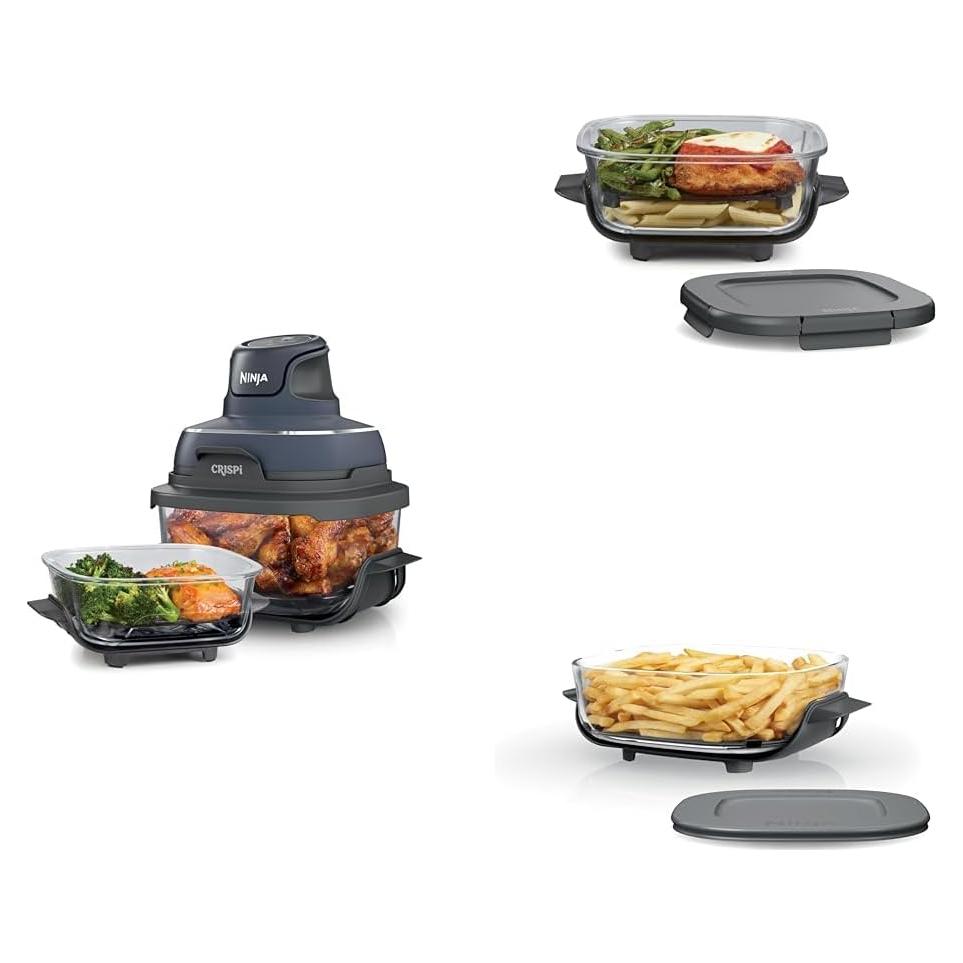 Freidora de Aire Ninja Crispi 2.5 QT + Contenedores de Vidrio