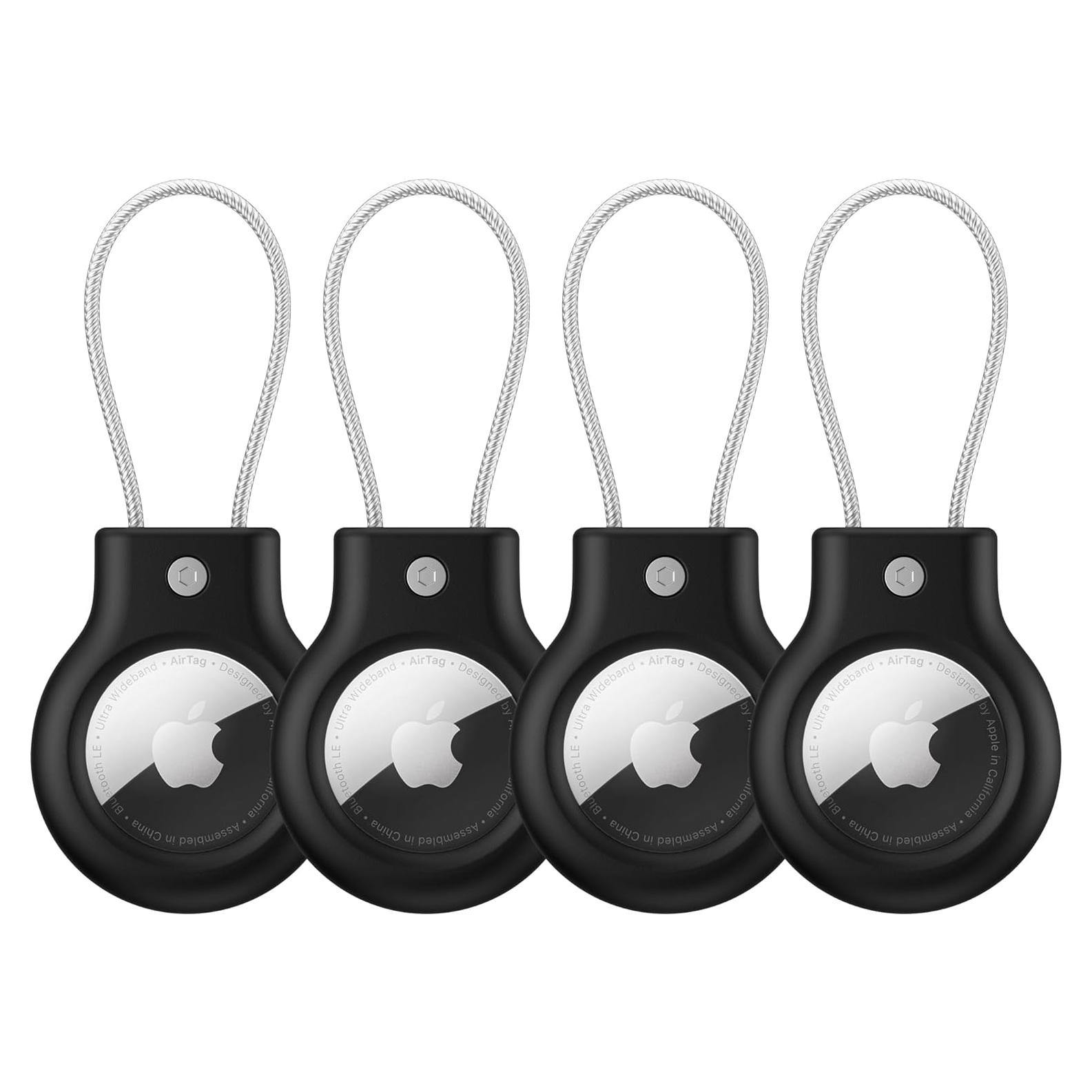 Soporte para llavero AirTag Meliya - 4 fundas de bloqueo