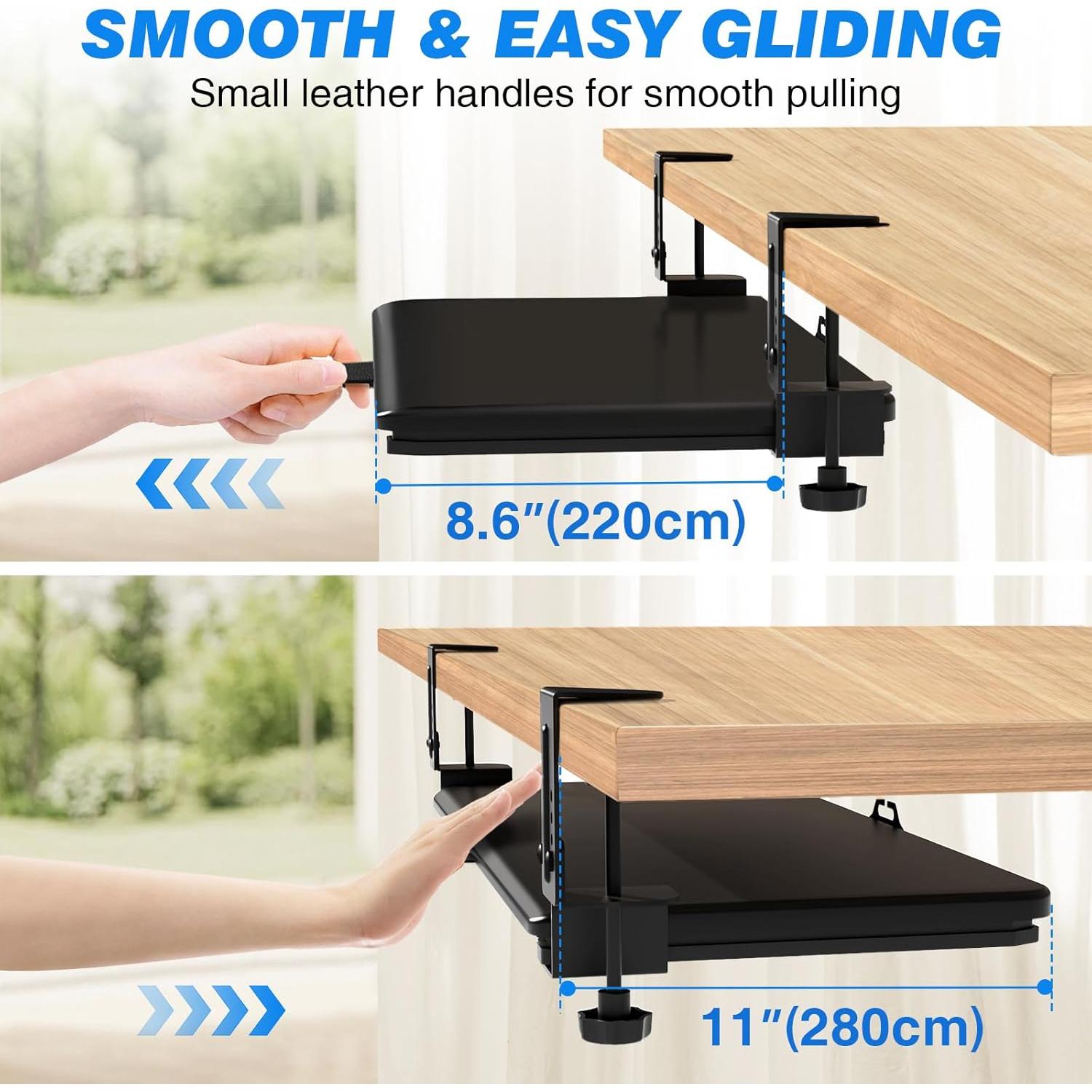 Bandeja para Teclado Rfiver Ajustable 65x33 cm Negra