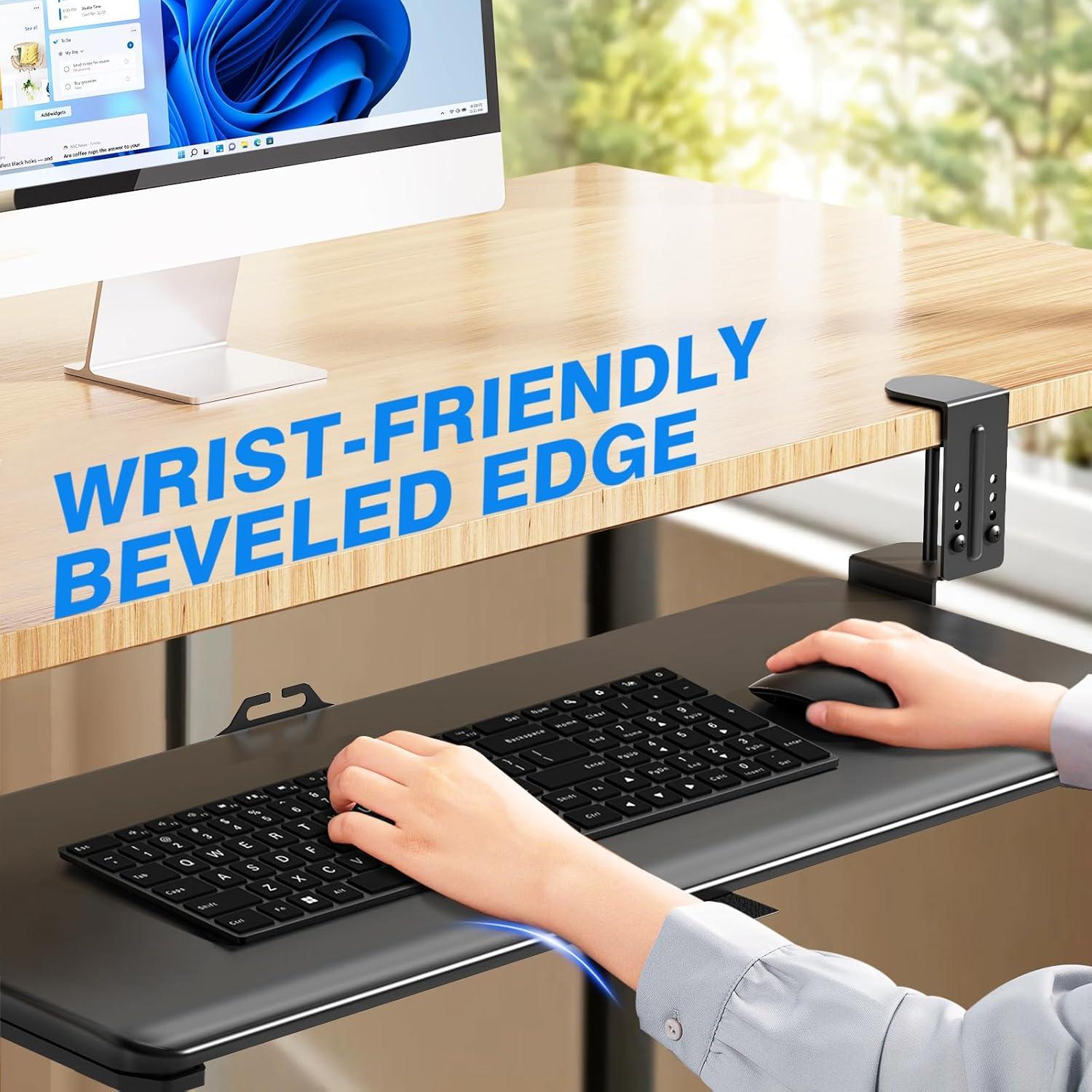 Bandeja para Teclado Rfiver Ajustable 65x33 cm Negra