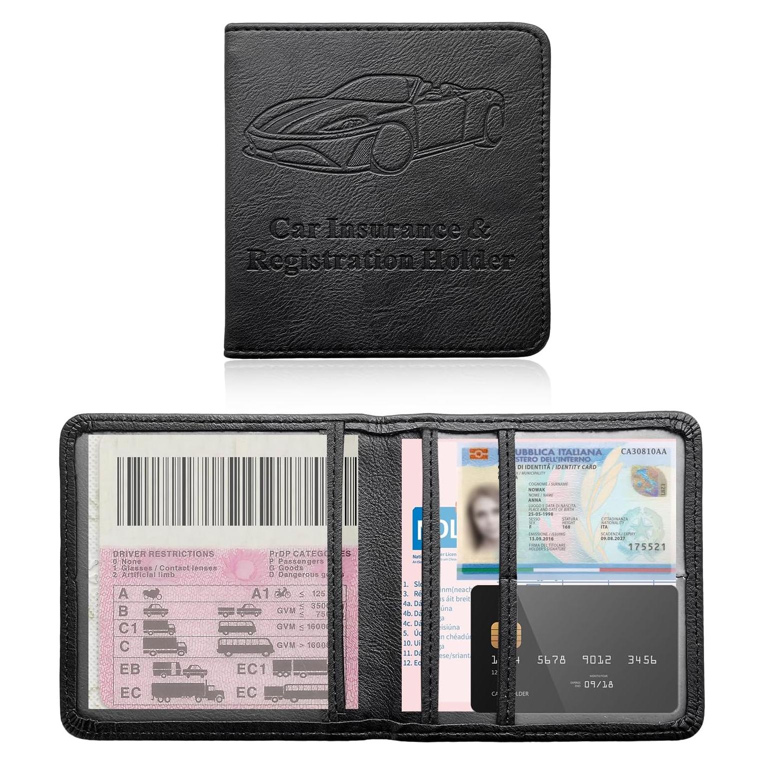 Porta Documentos Ziciner para Guantería Negro 13.2x12.9 cm