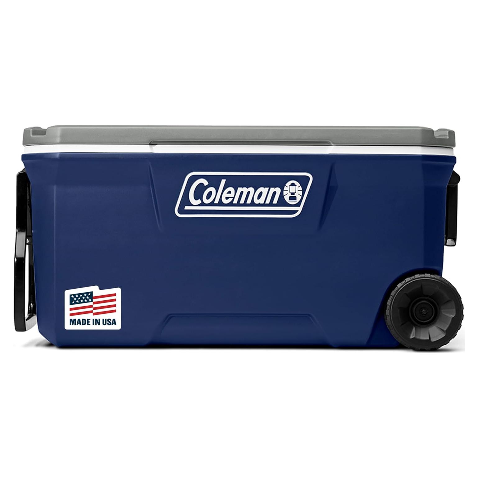 Enfriador portátil Coleman Classic 100qt con ruedas y aislamiento