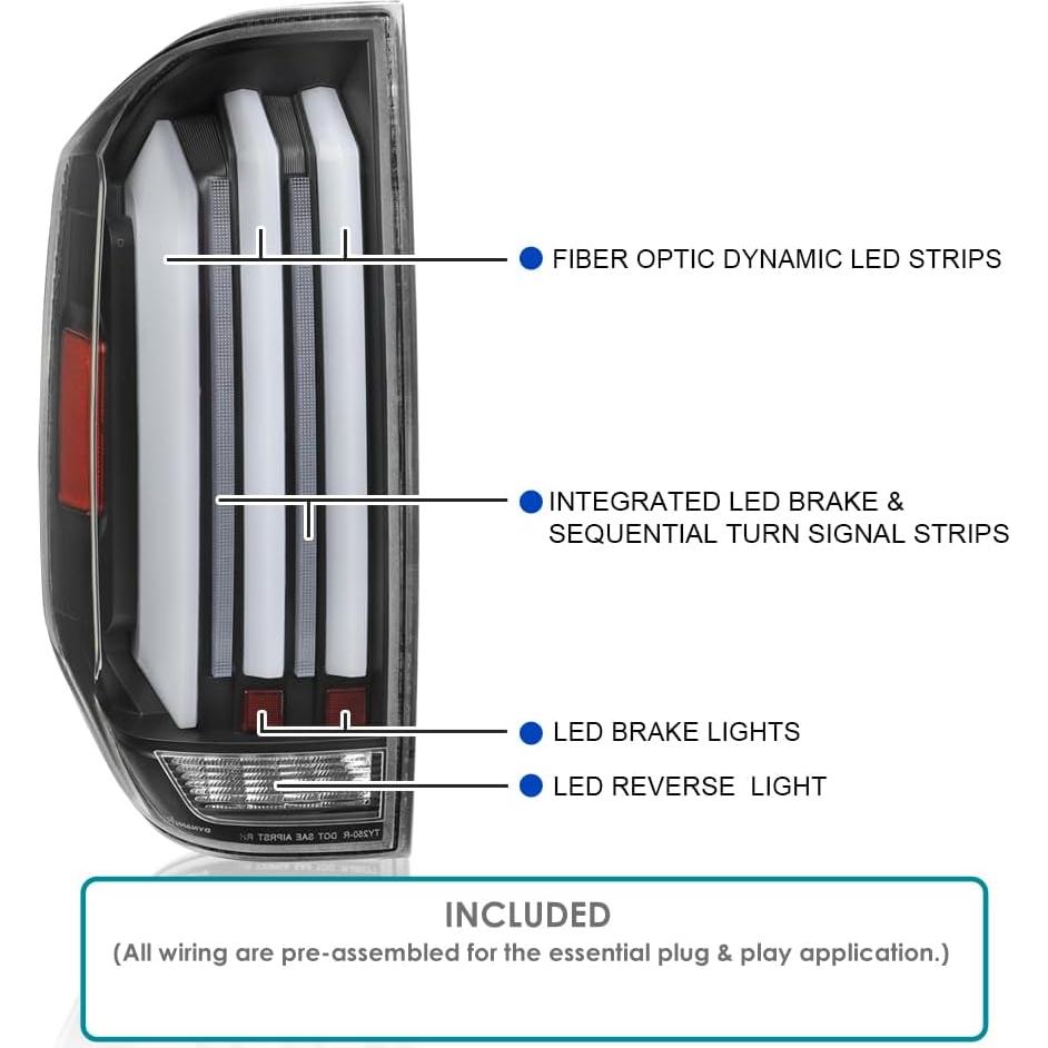 Faros Traseros LED SPEC-D TUNING para Toyota Tundra 2014-2021