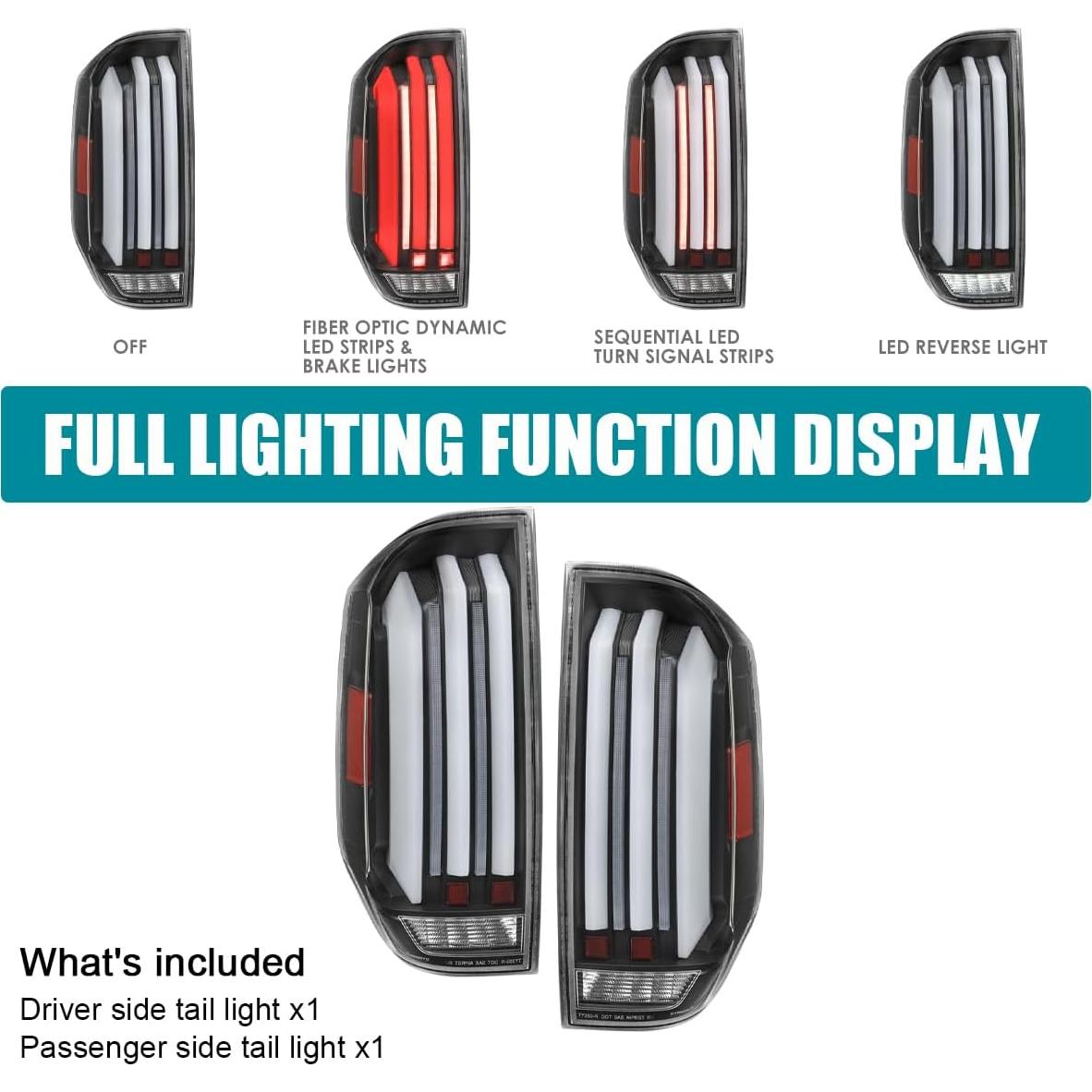 Faros Traseros LED SPEC-D TUNING para Toyota Tundra 2014-2021