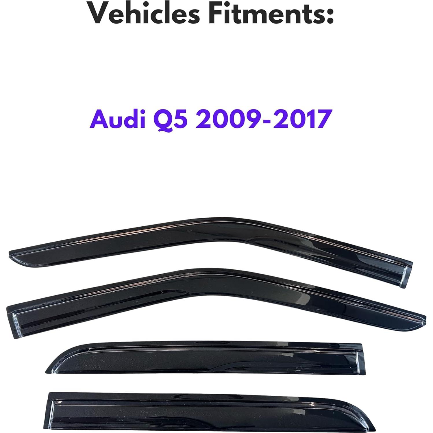 Viseras de Ventana KPY para Audi Q5 2009-2017, 4 Piezas