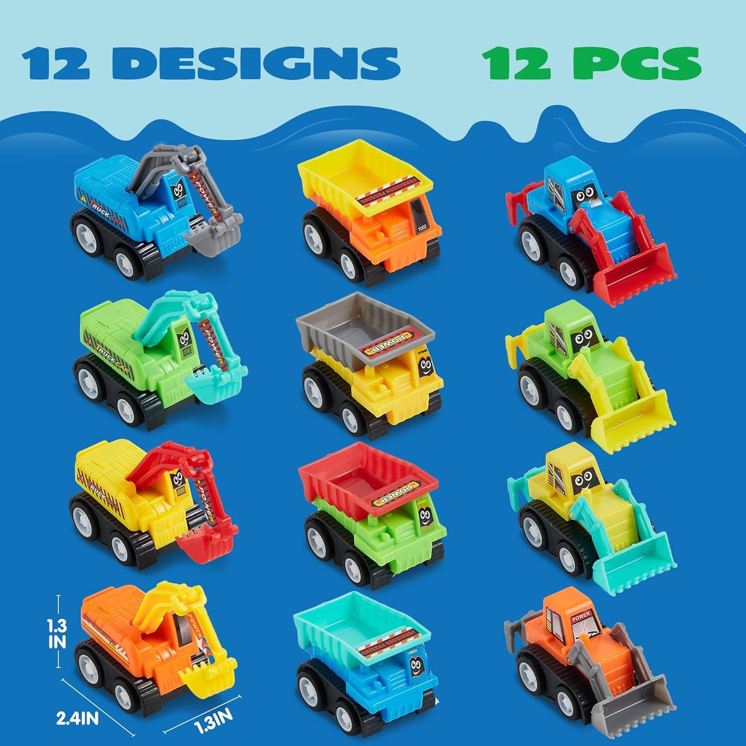 Juego de 12 Mini Coches de Construcción Joyin - Juguetes Divertidos