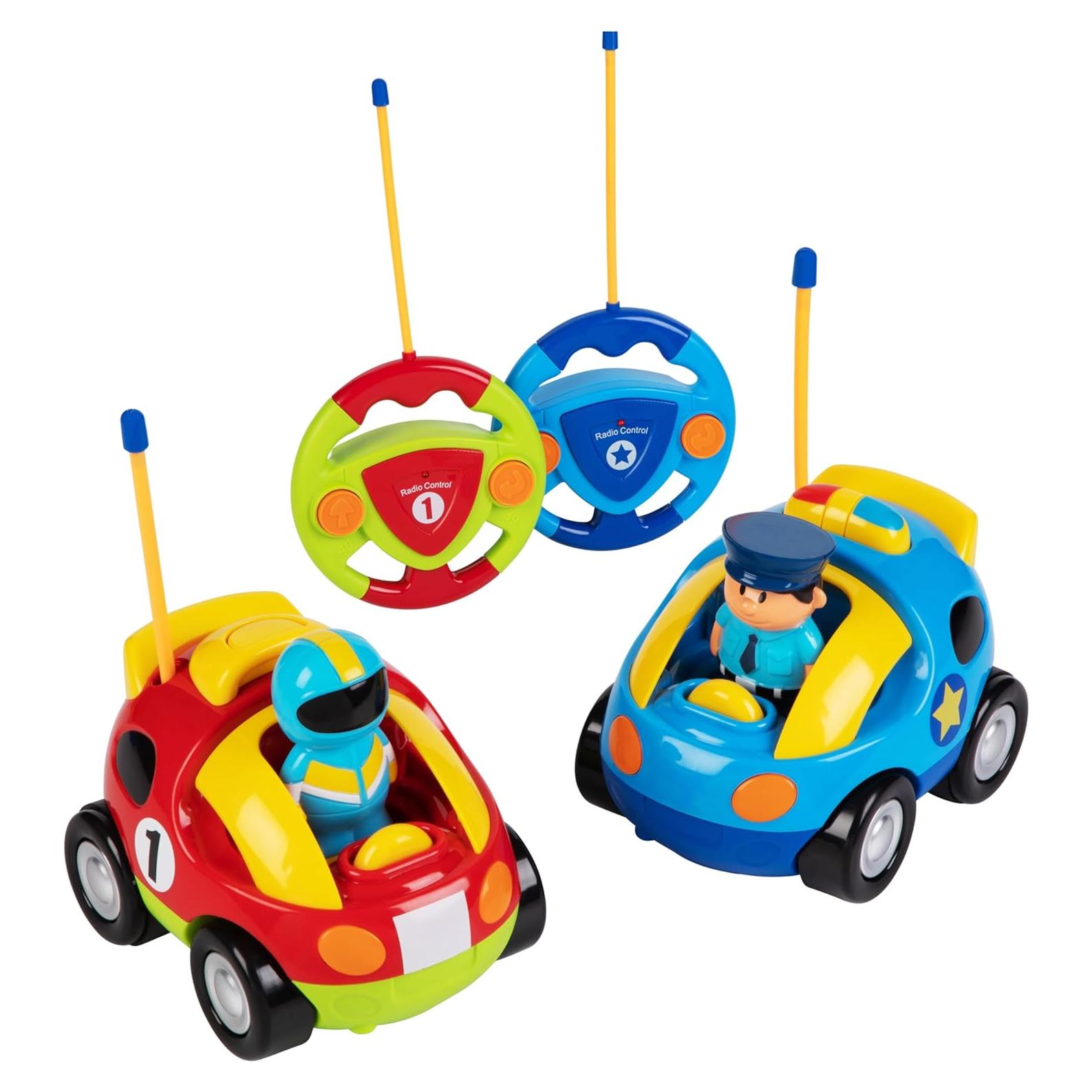 Coches RC Prextex - Paquete de 2 Policías y Carreras