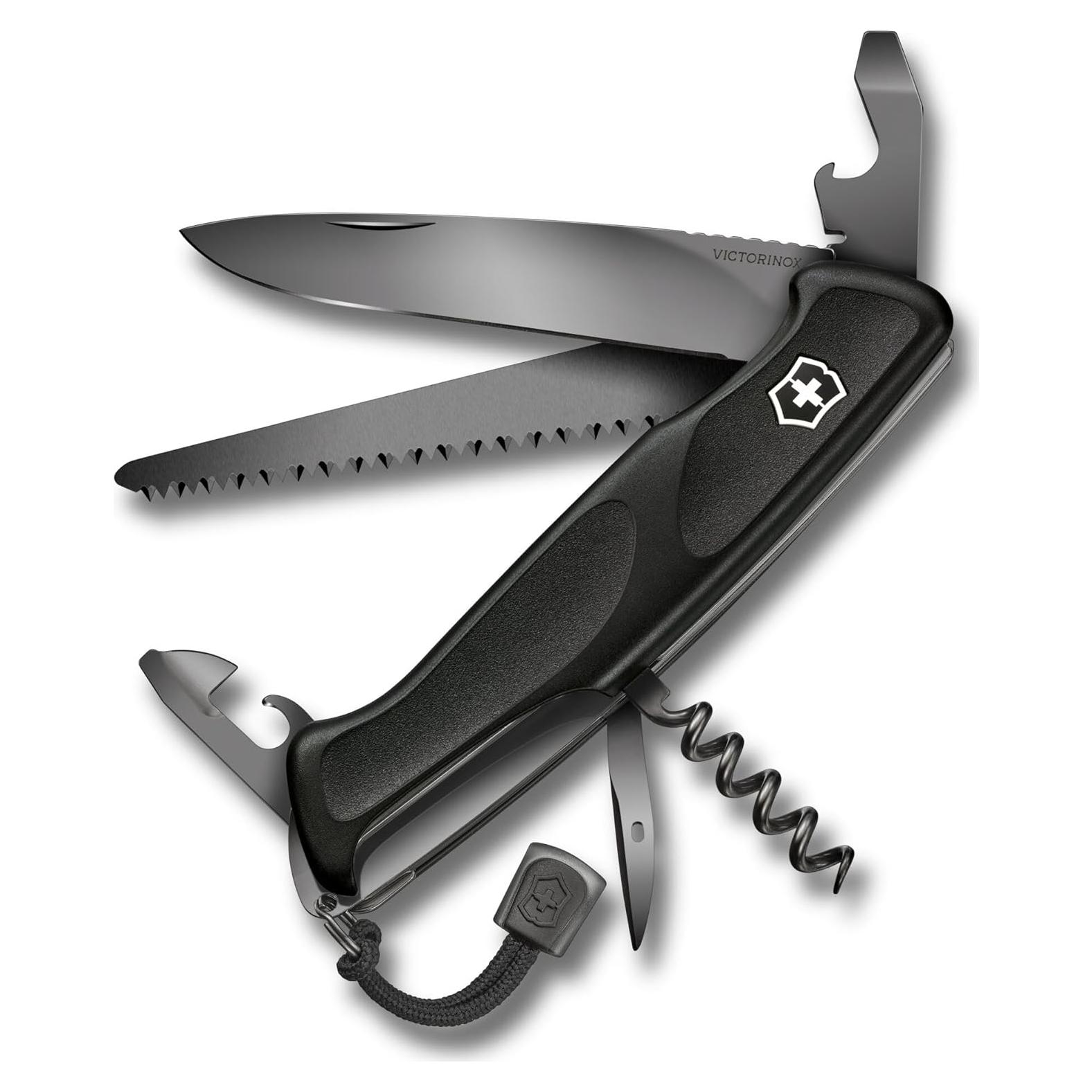 Cuchillo Suizo Victorinox Ranger Grip 55 Negro Onyx 12 Funciones