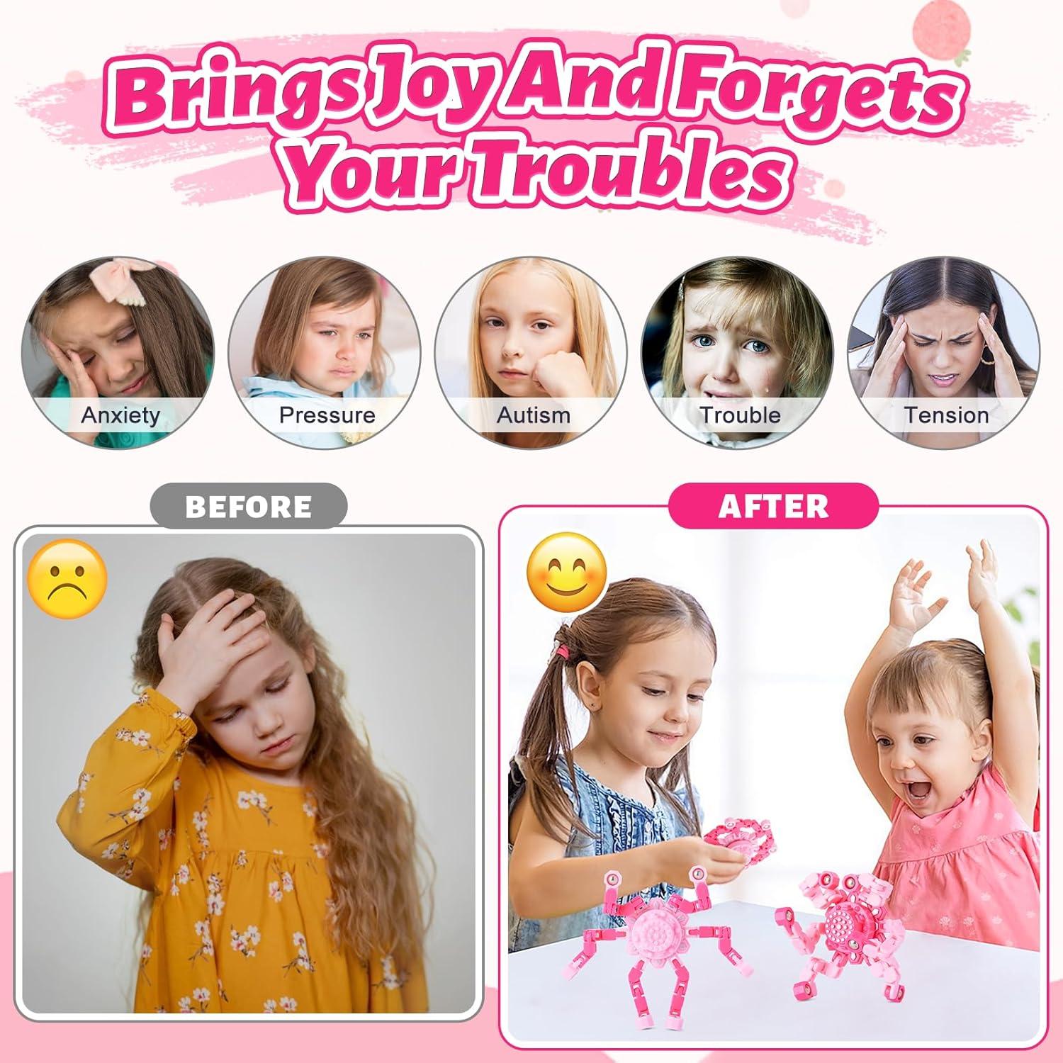 Spinners de Estrés Rosa Gokeey - Juguetes Sensoriales 2 Piezas