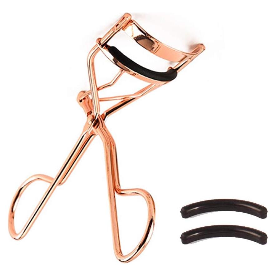 Rizador de Pestañas Profesional EMILYSTORES Dorado con Almohadillas