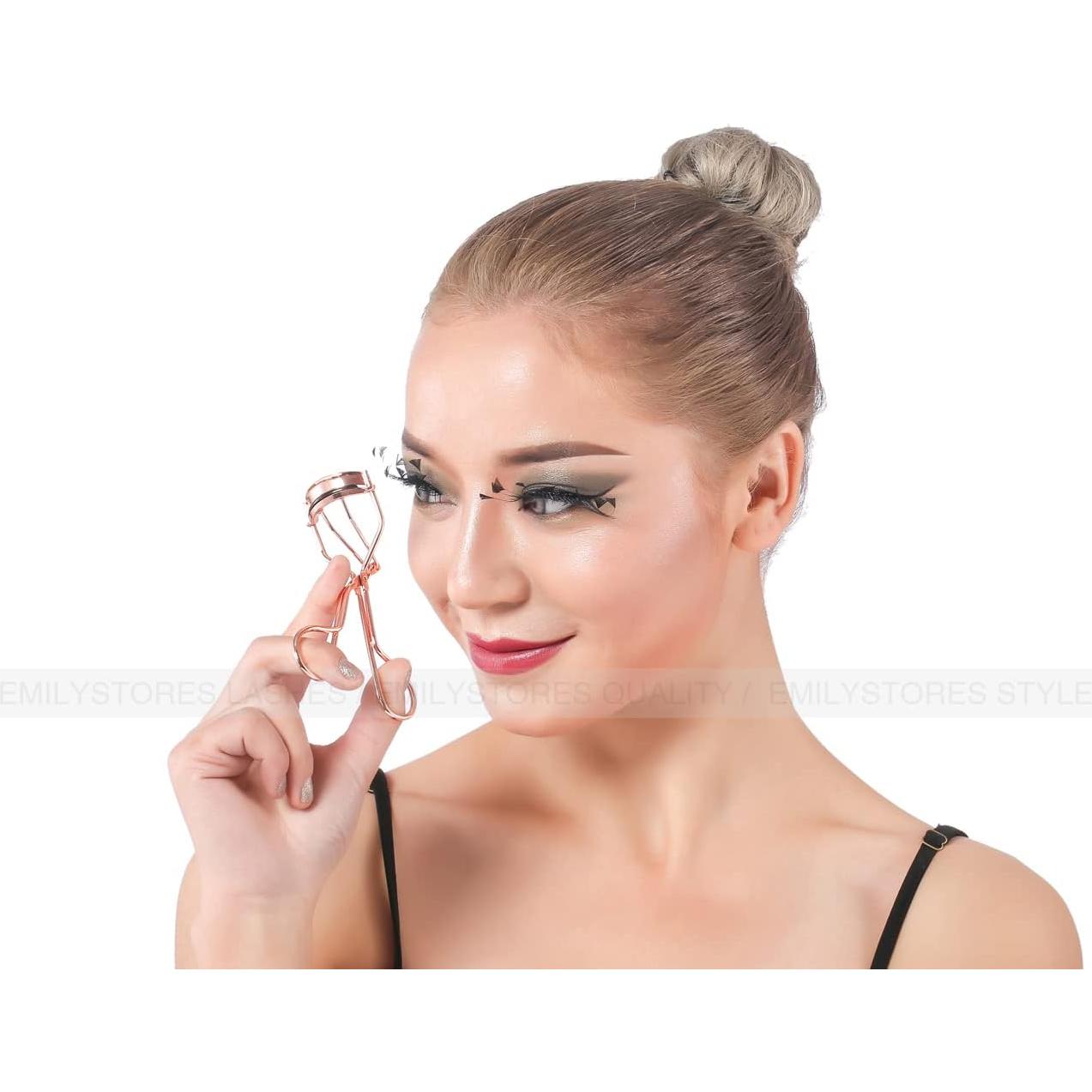 Rizador de Pestañas Profesional EMILYSTORES Dorado con Almohadillas