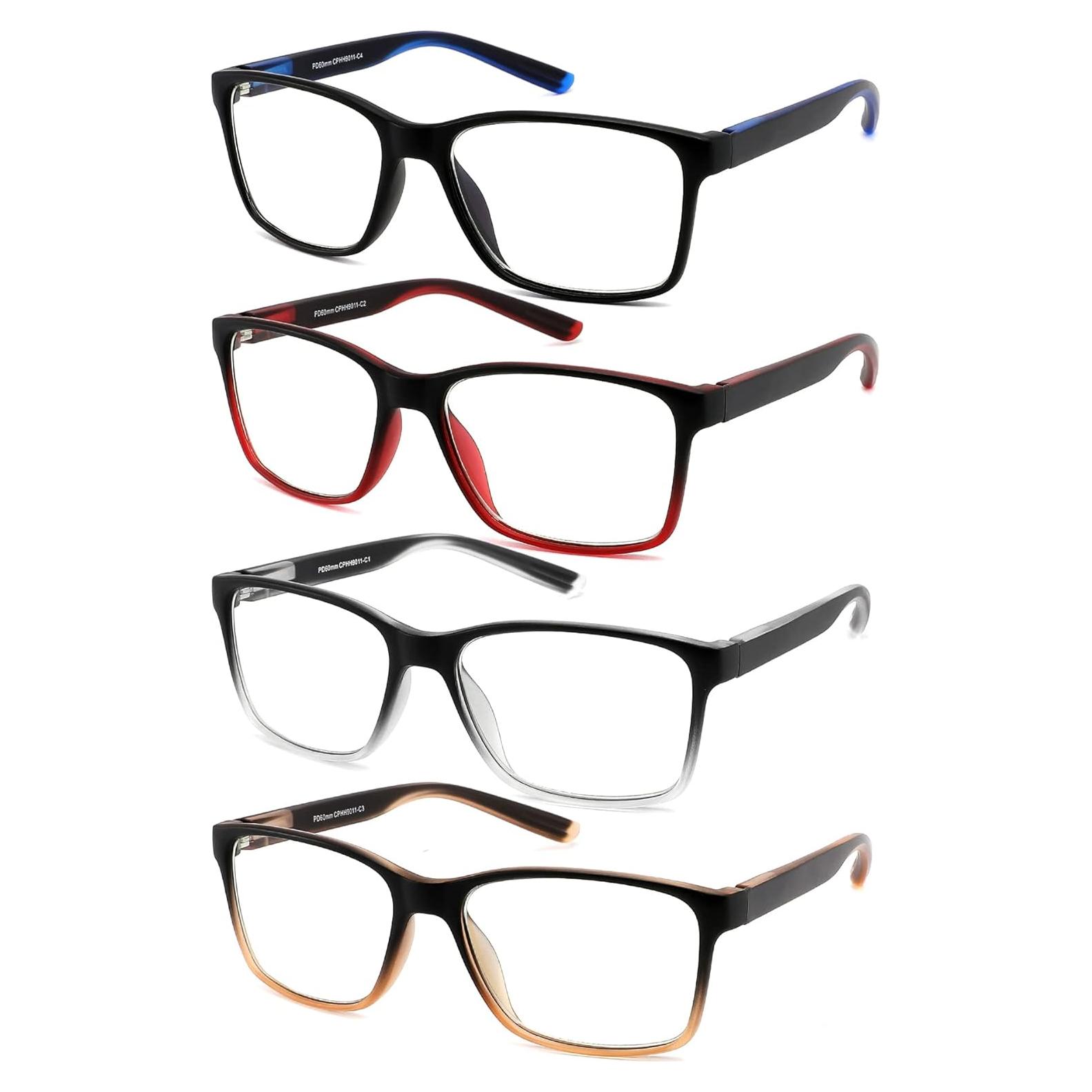 Gafas de lectura Qingshun 4 Pack +2.0 filtro luz azul