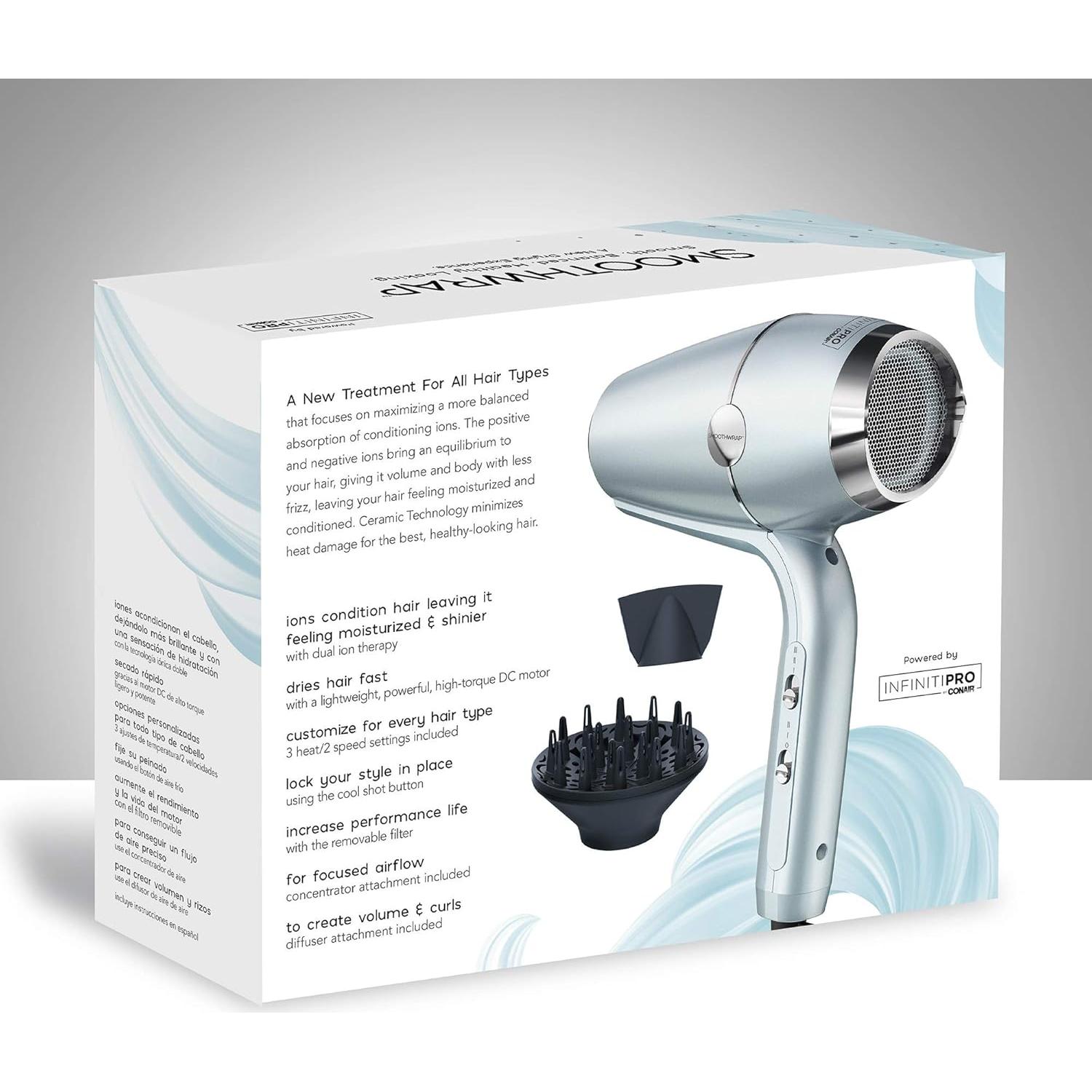 Secador de Pelo INFINITIPRO BY CONAIR SmoothWrap 910NR Menta