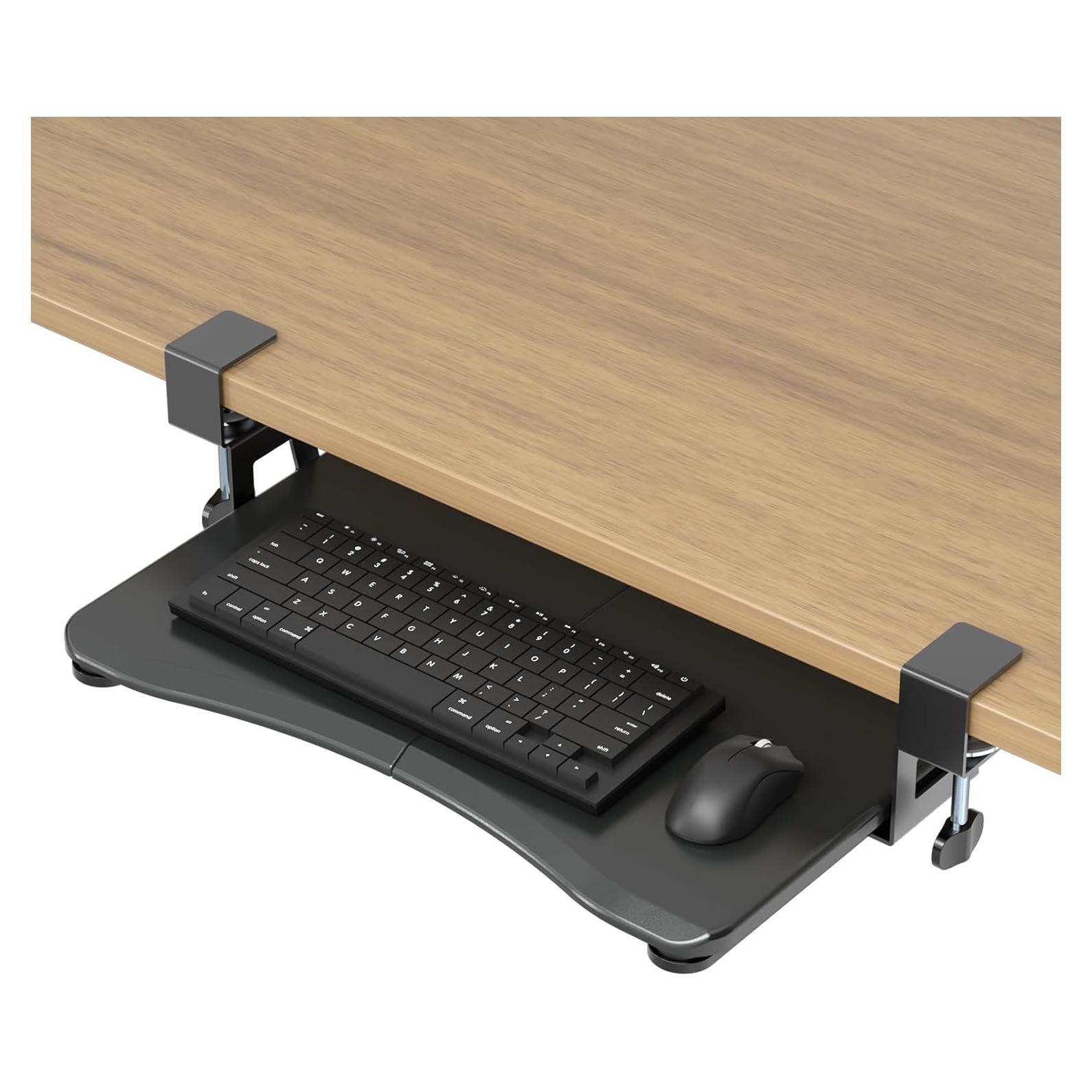 Bandeja para Teclado Suptek 50.8 cm Negra con Montaje en C