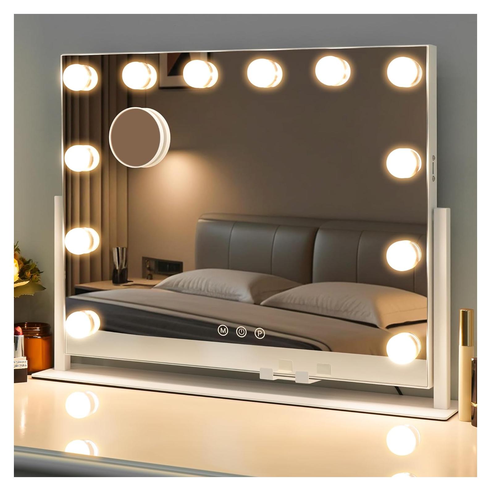 Espejo de tocador LuxeVue con luces LED regulables 49.8x39.9 cm