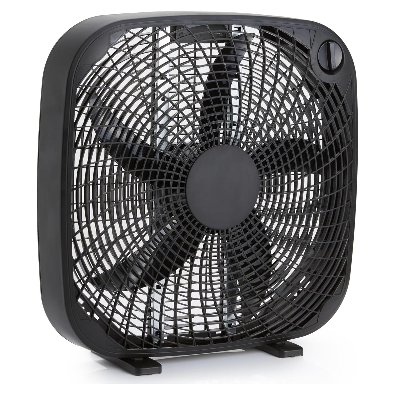 Ventilador de Caja Amazon Basics 20" 3 Velocidades Negro