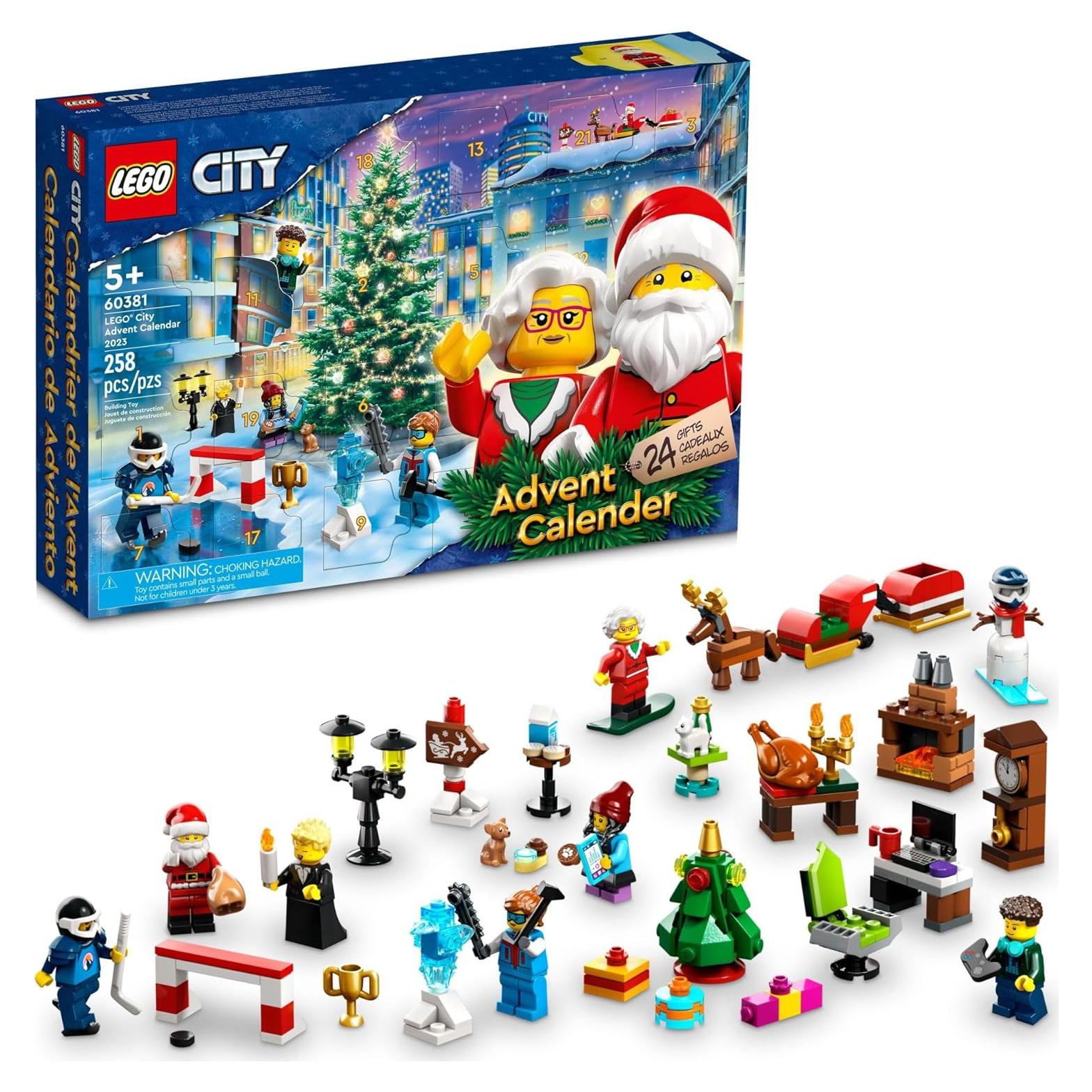 Calendario de Adviento LEGO City 2023 60381 Juguete Navideño