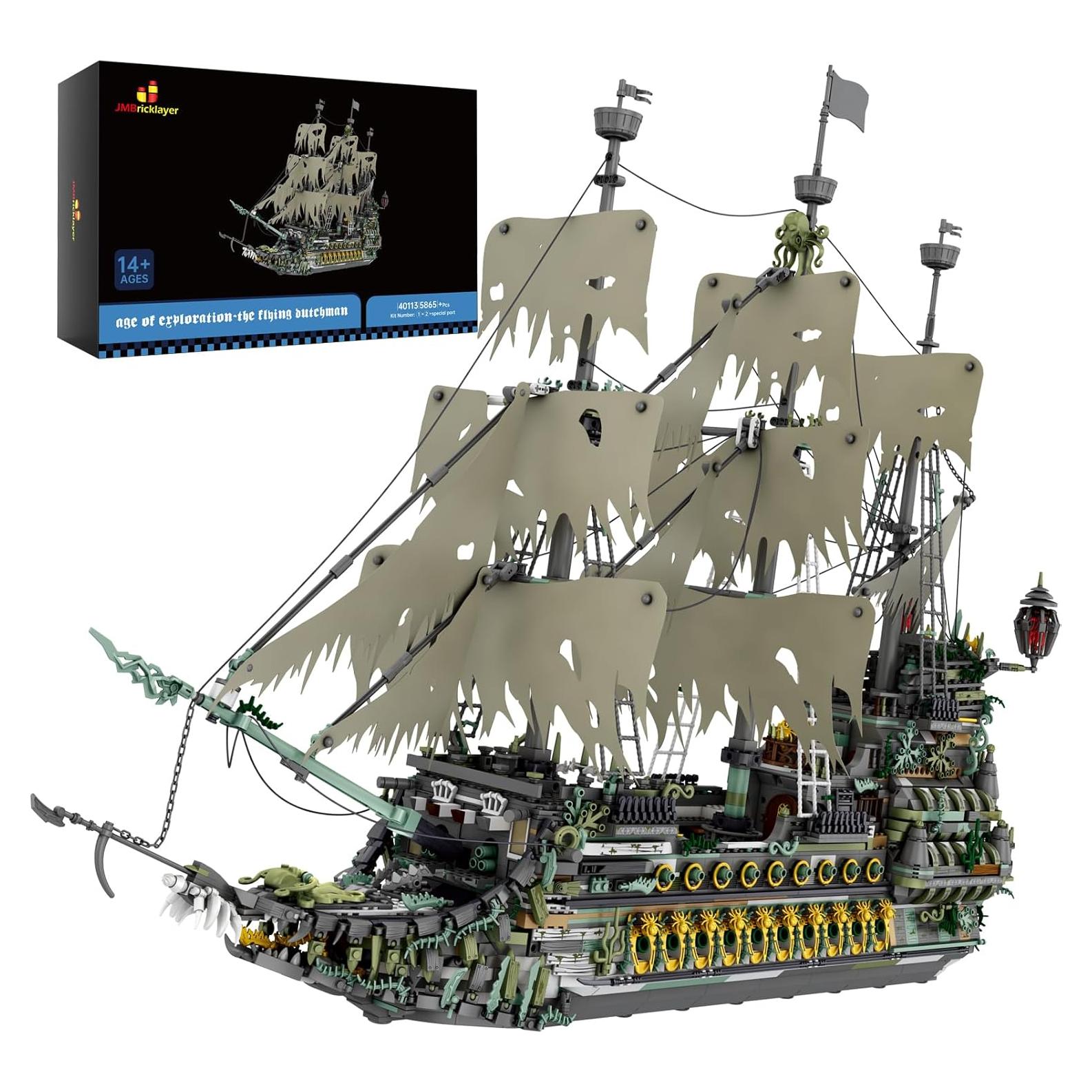 Conjunto de Construcción Barco Pirata JMBricklayer 5865 Piezas