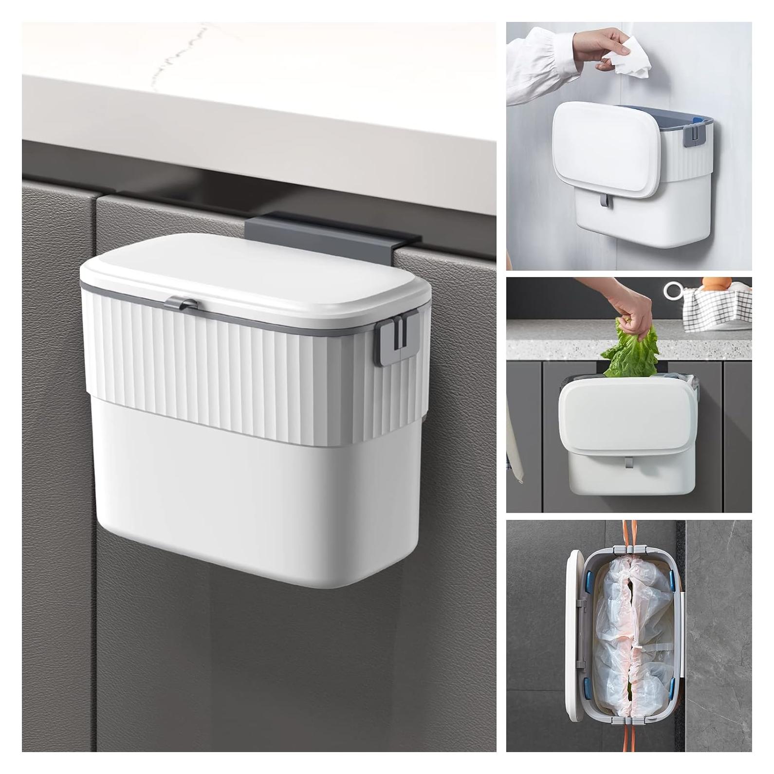 Cubo de Basura Montado en Pared ELPHECO 7 Litros con Tapa