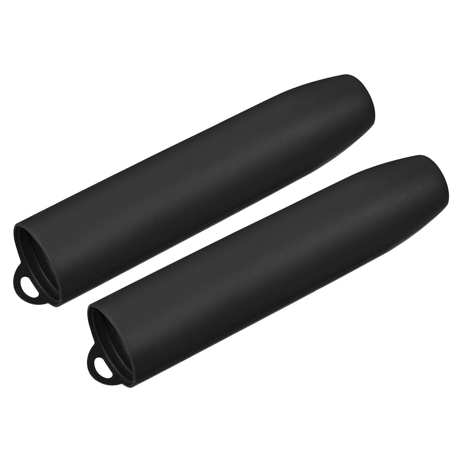 uxcell Silicone Garlic Peeler Tube, 2Pcs Garlic Roller Peeling Tube Garlic Cloves Skin Remover for Useful Kitchen Tools, Black