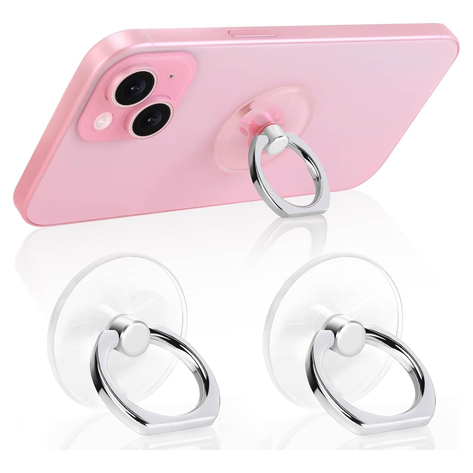 Soporte de Anillo para Teléfono Jsoerpay 2 Pack Transparente