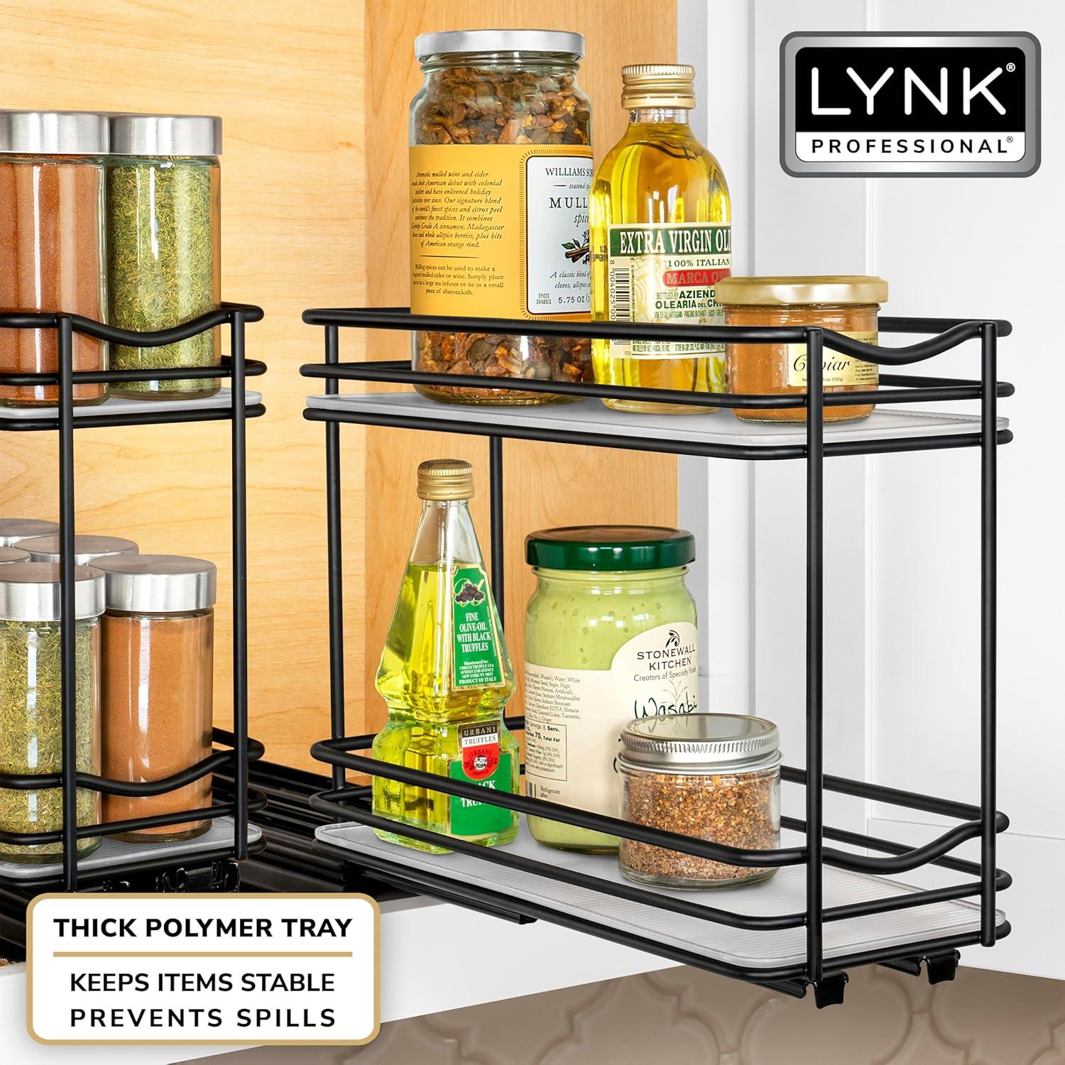 Organizador de Especias Extraíble LYNK PROFESSIONAL 10.8 cm Negro
