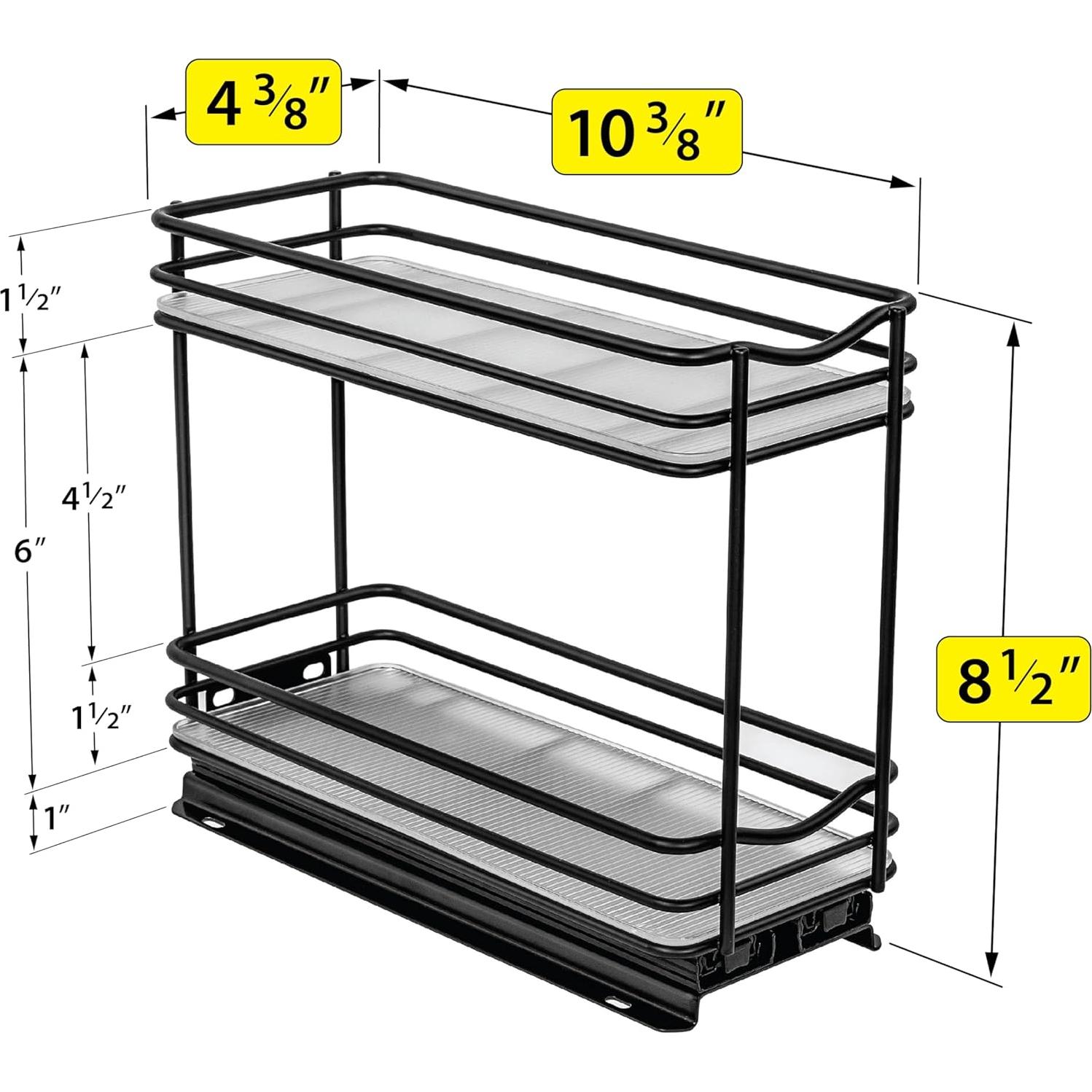 Organizador de Especias Extraíble LYNK PROFESSIONAL 10.8 cm Negro