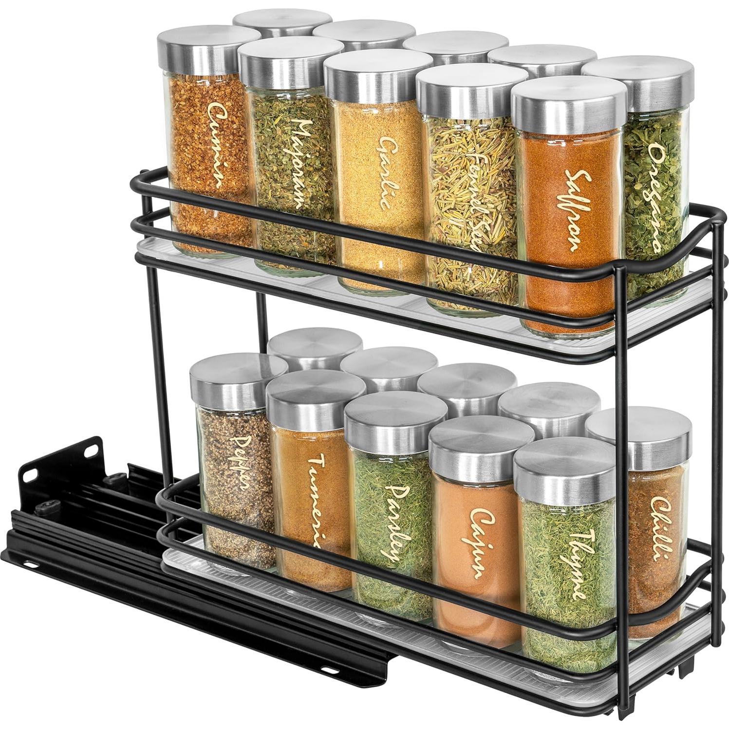 Organizador de Especias Extraíble LYNK PROFESSIONAL 10.8 cm Negro