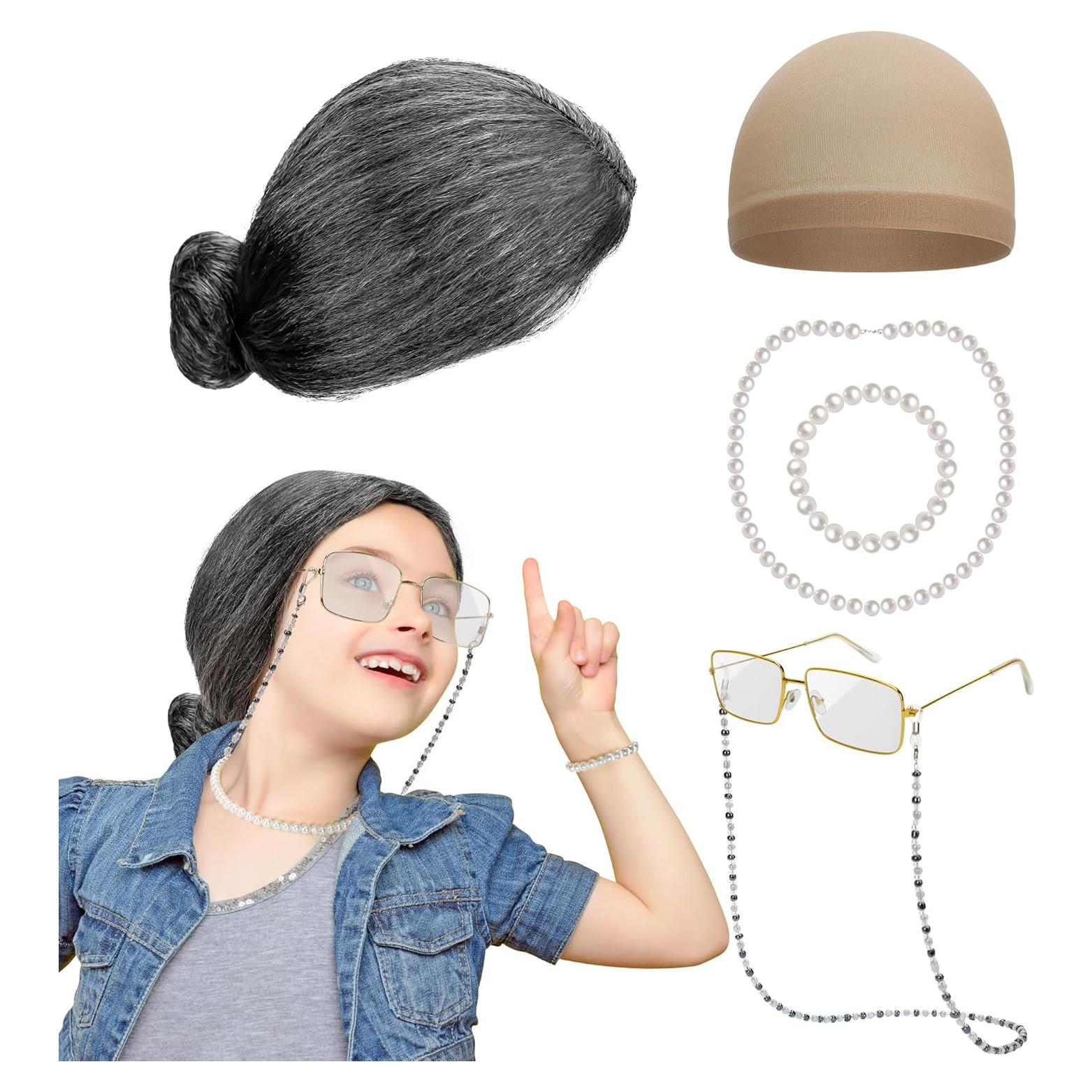 Disfraz de Vieja para Niñas Huskein con Peluca y Accesorios