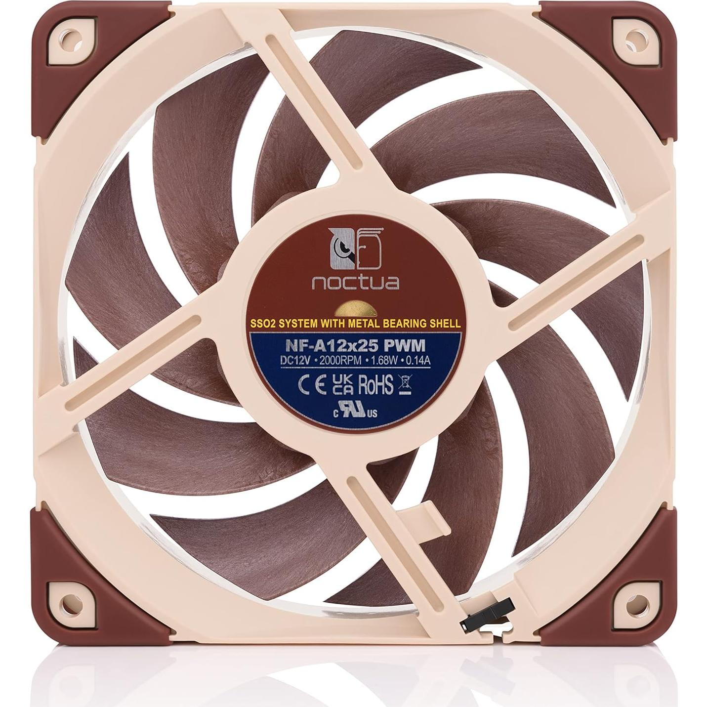 Ventilador Silencioso Noctua NF-A12x25 PWM 120mm 22.6 dB
