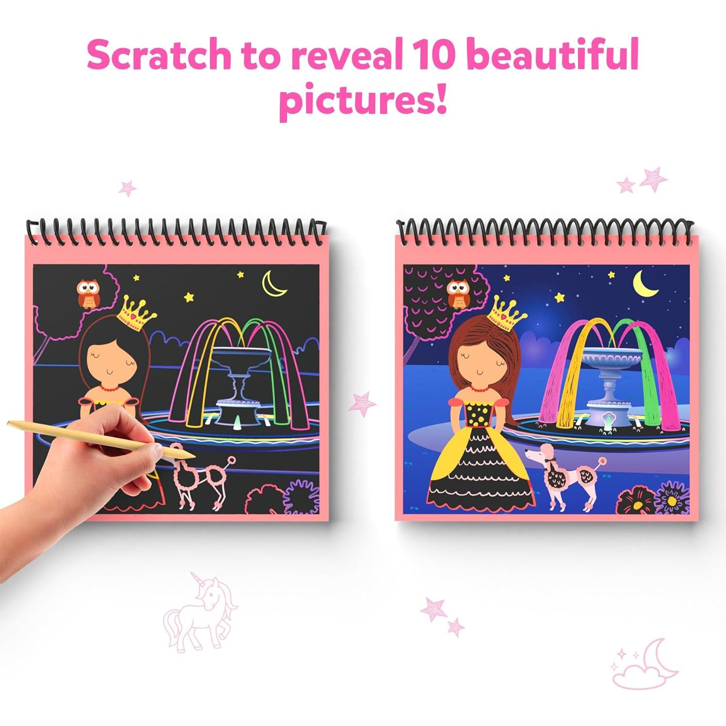 Libro de Arte para Rascar Skillmatics - Unicornios y Princesas