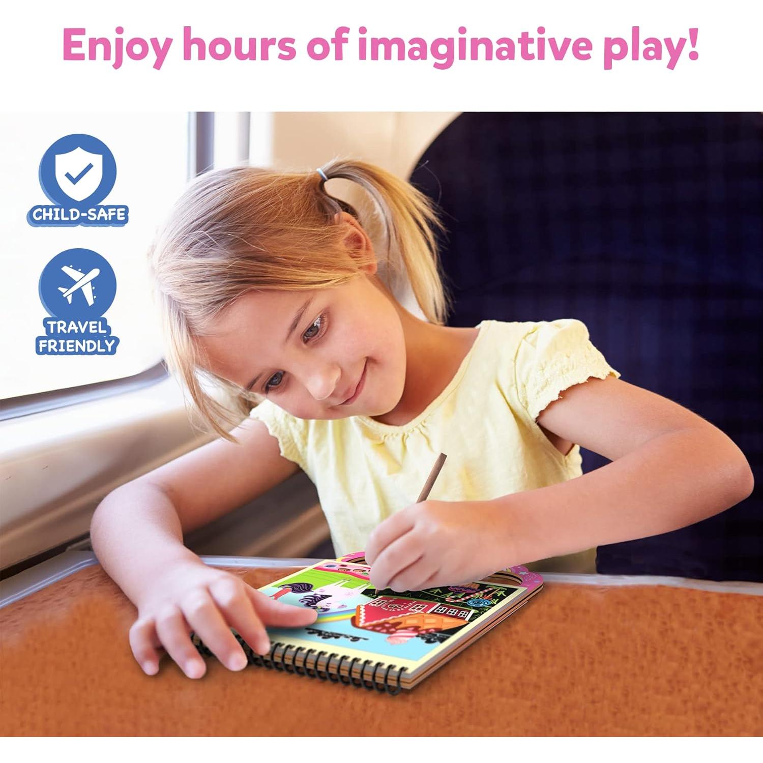 Libro de Arte para Rascar Skillmatics - Unicornios y Princesas