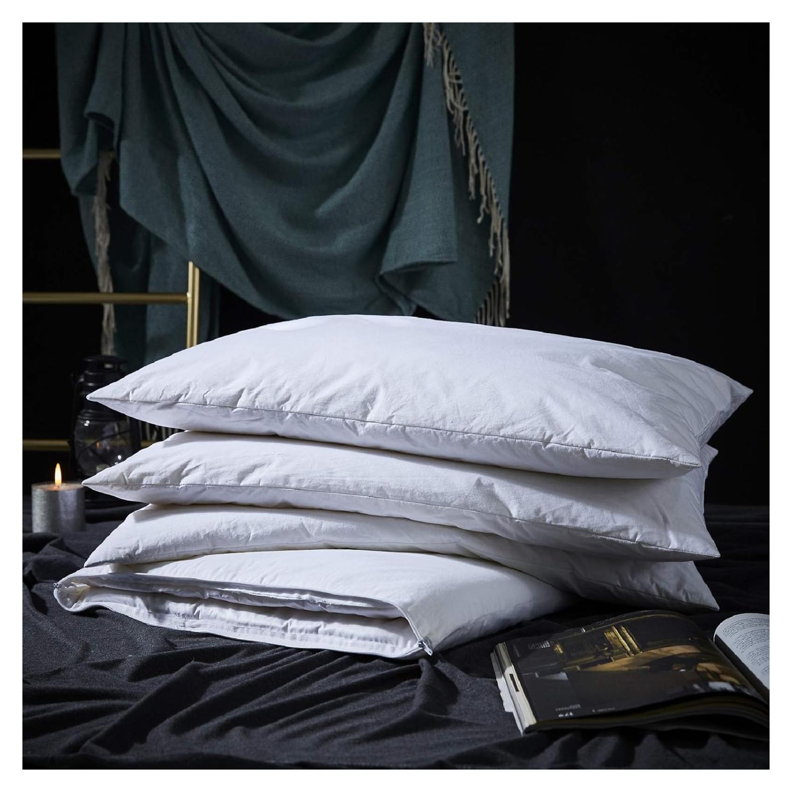 Almohada Ajustable de Plumas de Ganso Tres Gansos 71x50 cm